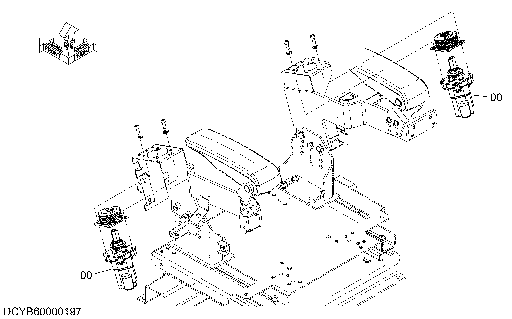Схема Пилотный клапан (передний, поворот) HITACHI ZX870-5G