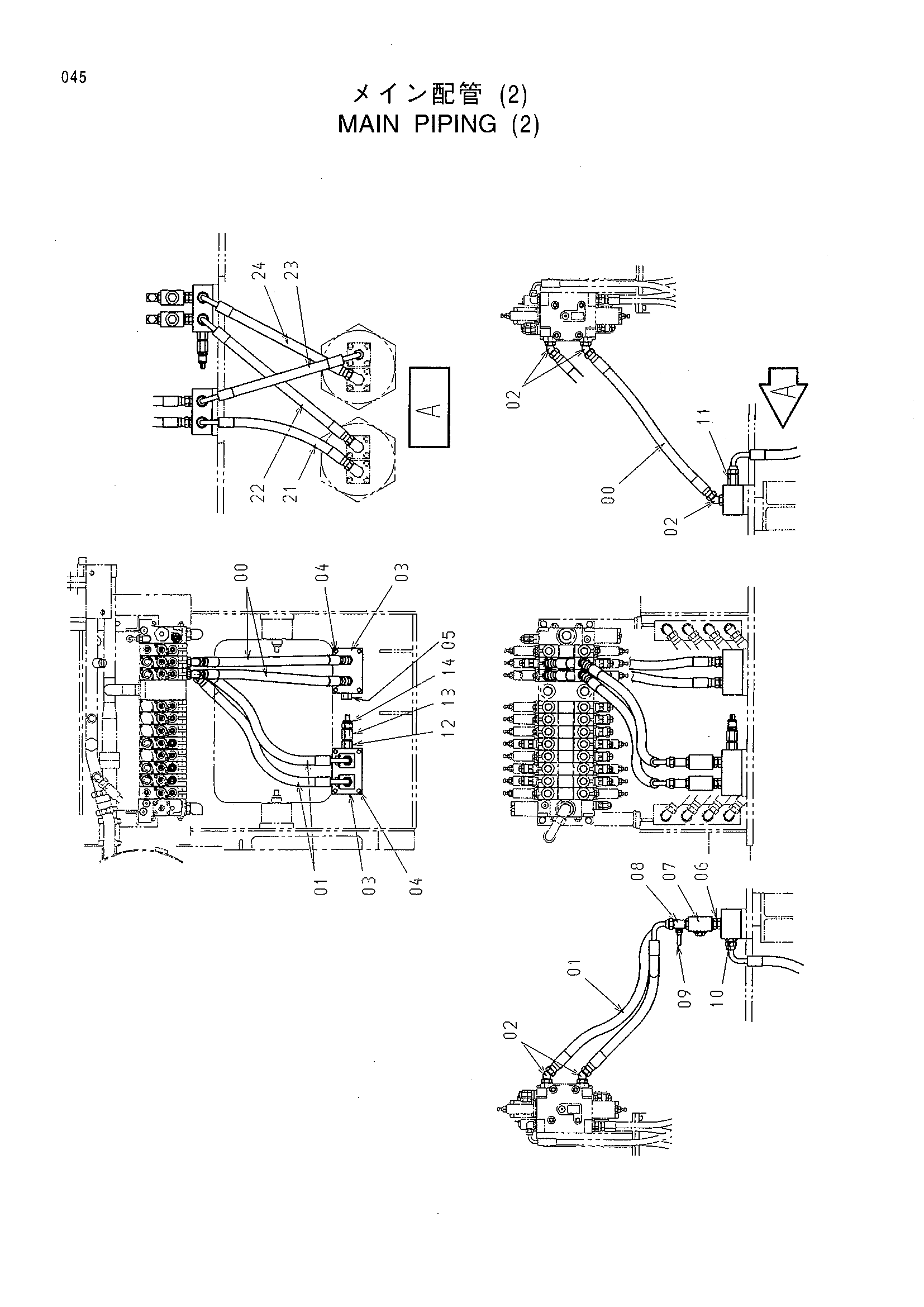 Схема Основные гидролинии (2) HITACHI SR-P600
