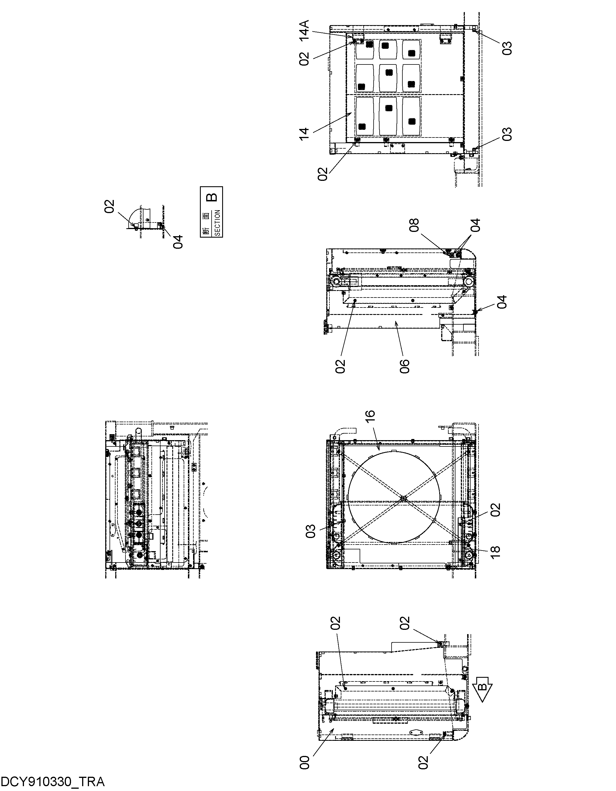 Схема Радиатор крышка HITACHI EG65R-3