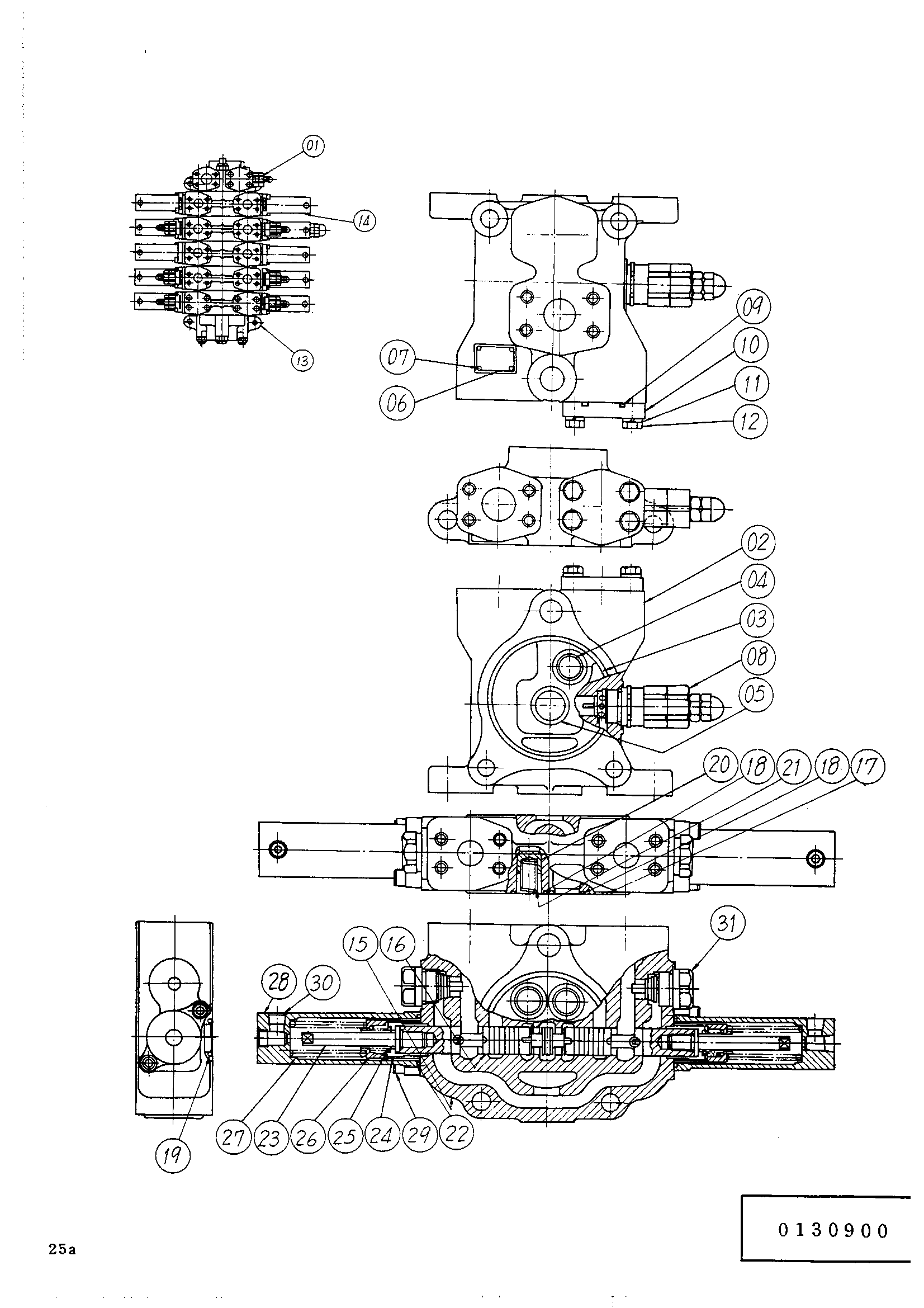 Схема Гидрораспределитель (правый) HITACHI UH171