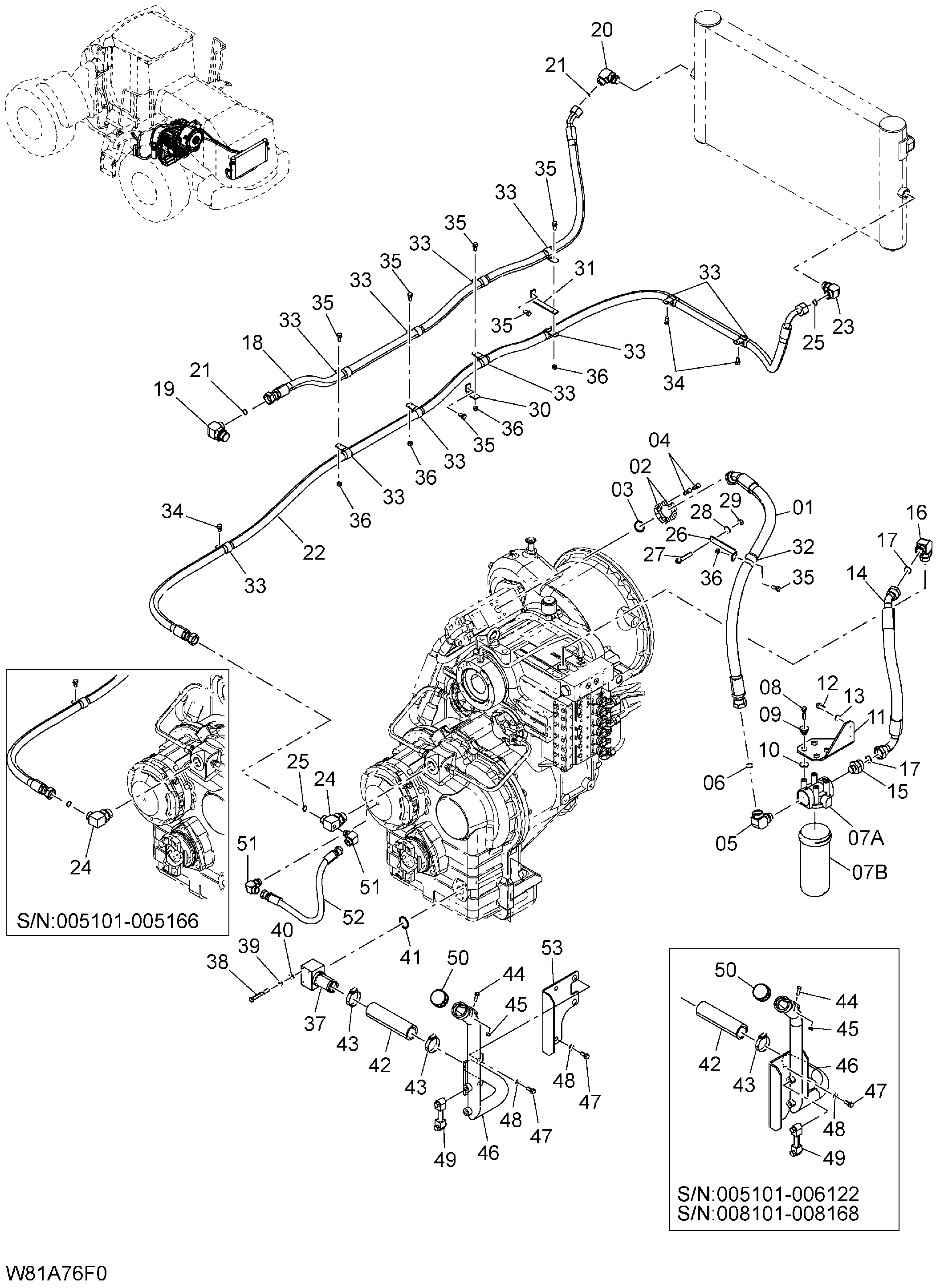 Схема Крутящий момент преобразователь трубопроводы [6CH, HCH, HEH] HITACHI ZW250