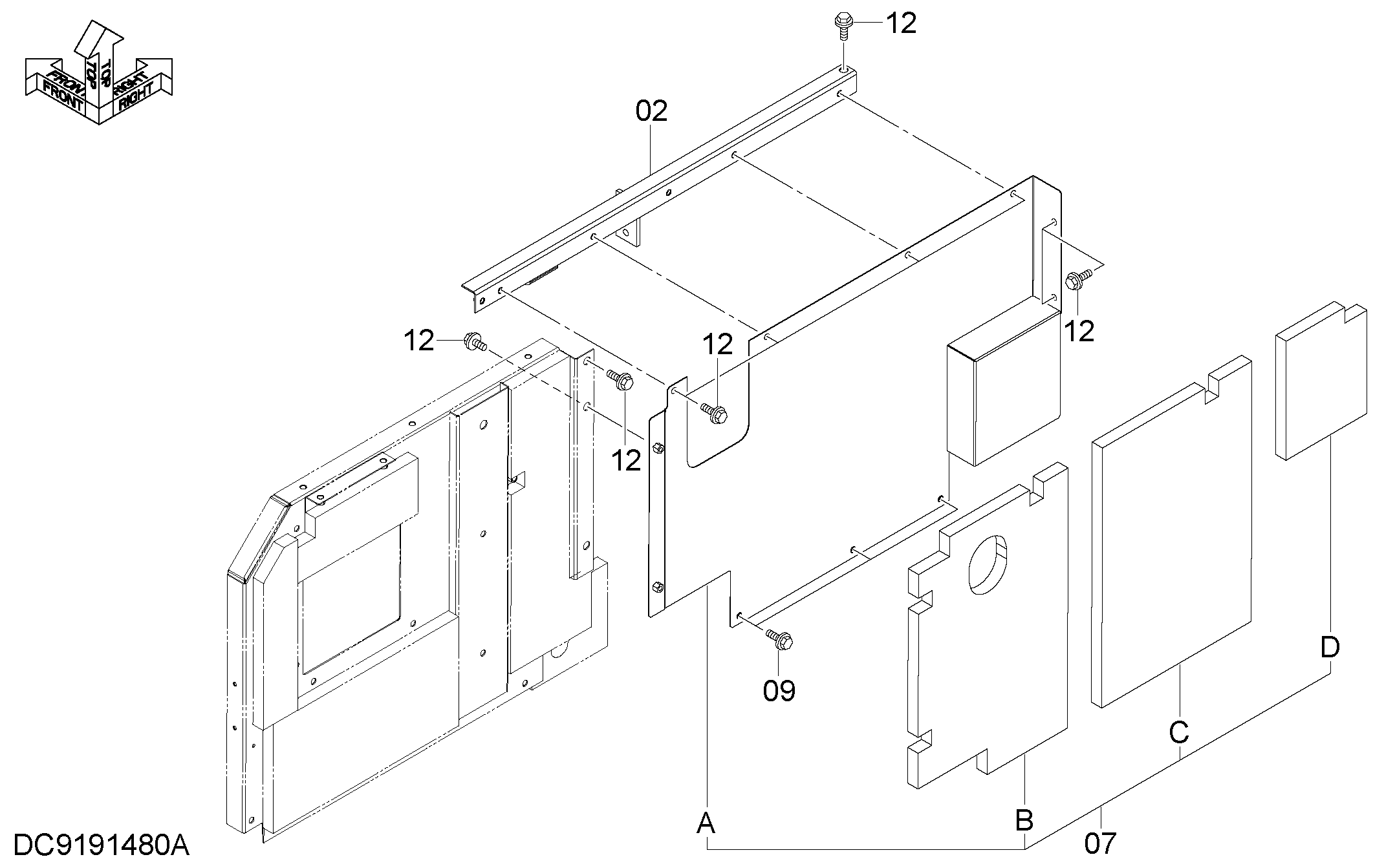 Схема Облицовка (4) HITACHI ZX350K-3G