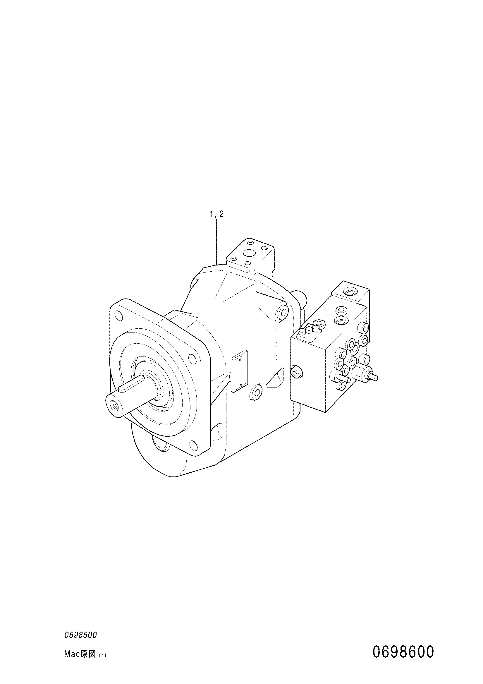 Схема Поршень насос HITACHI CX700
