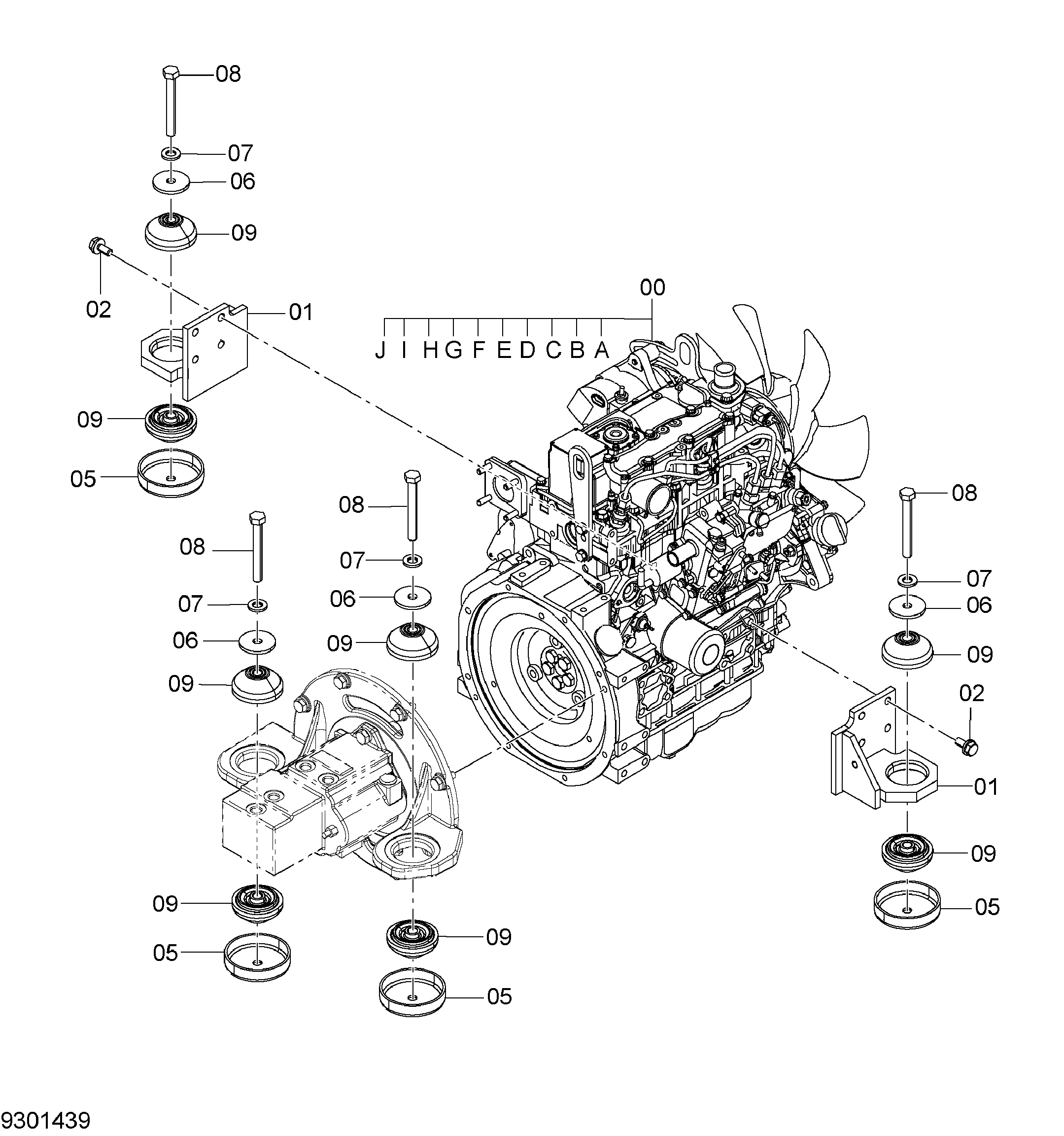 Схема Двигатель HITACHI ZX14-3CKD