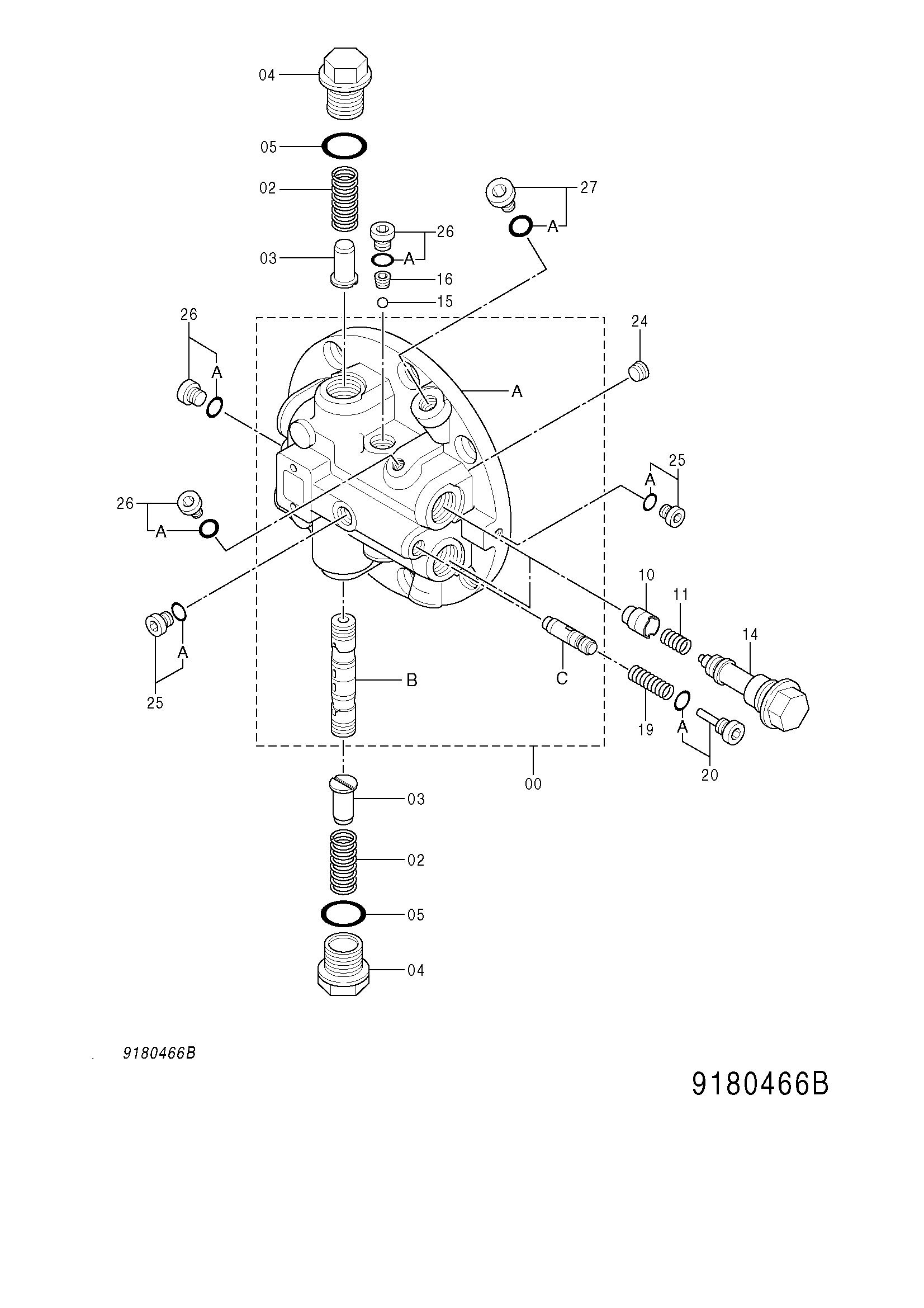 Схема Тормозной клапан HITACHI ZX125US-E