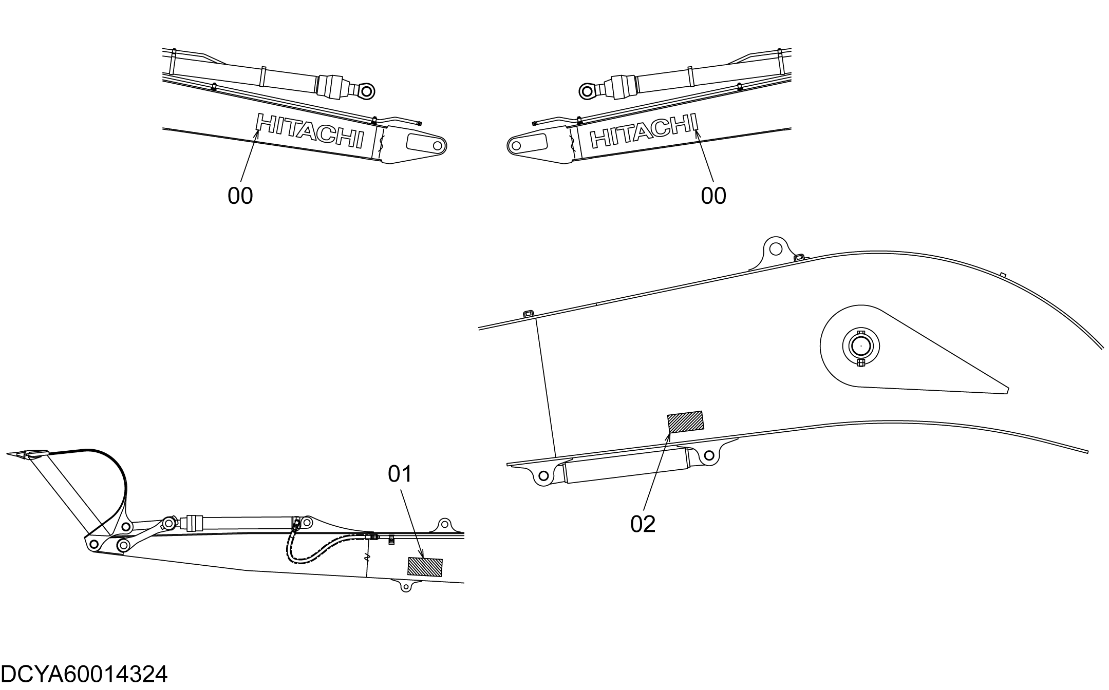 Схема Информационная табличка HITACHI ZX200-5G