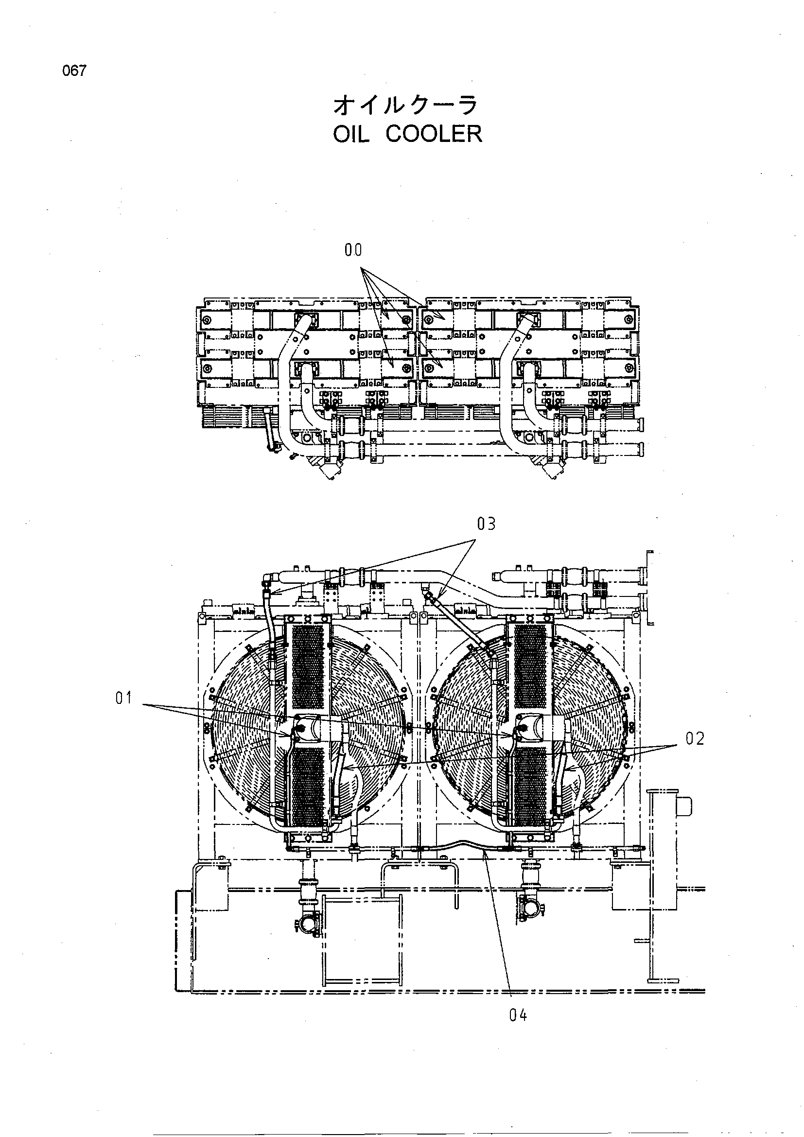Схема Масляный радиатор HITACHI EX3600-5