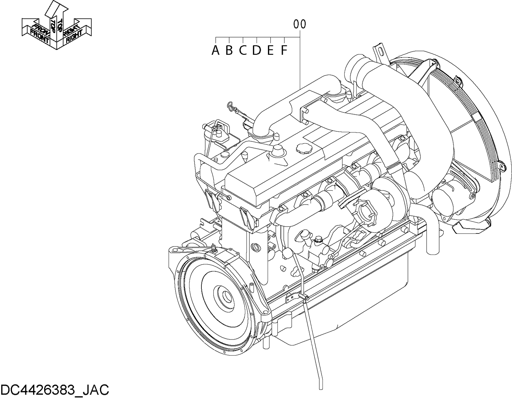 Схема Двигатель HITACHI ZX470LCR-5G