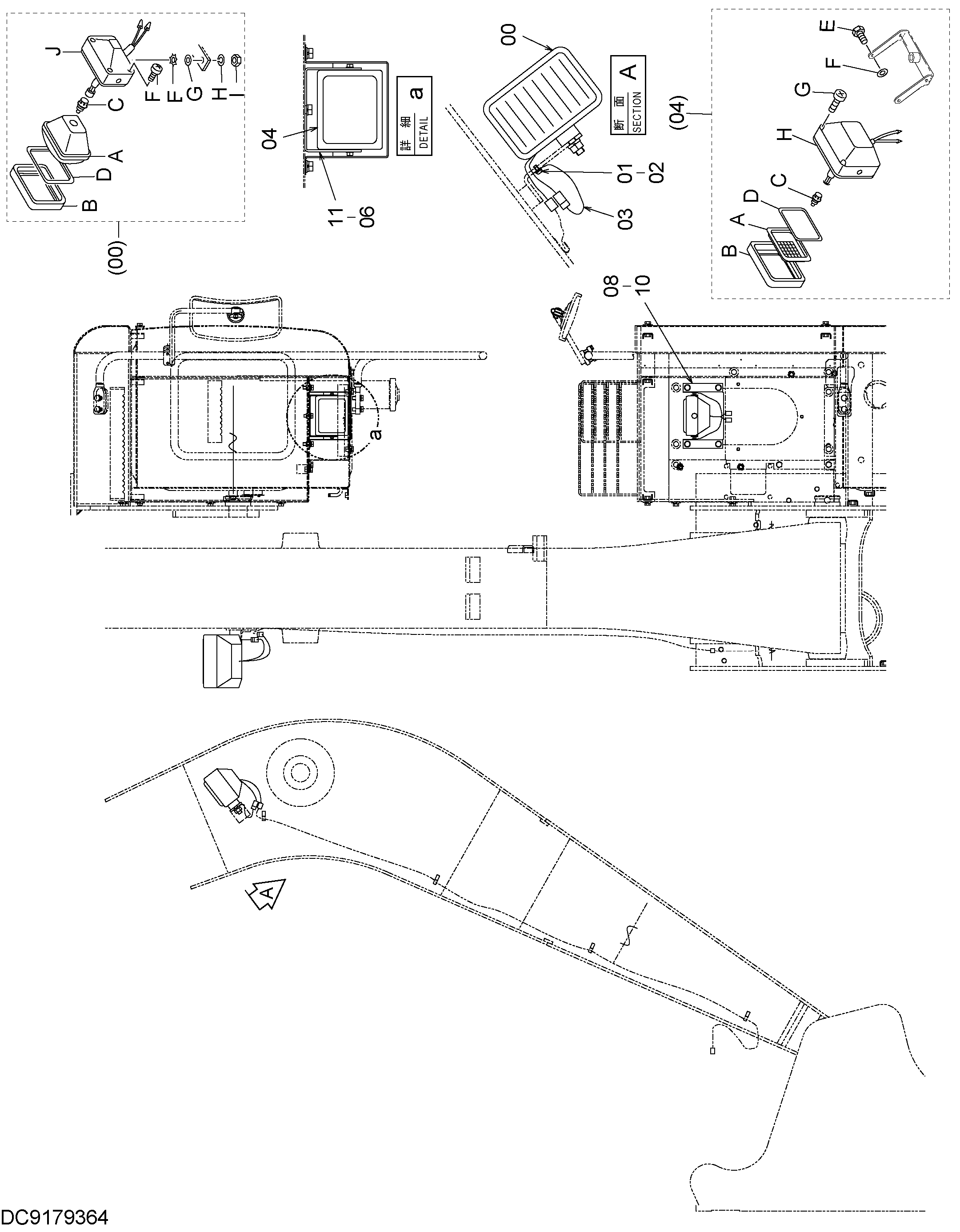 Схема Электрооборудование (4) HITACHI EX90L-5