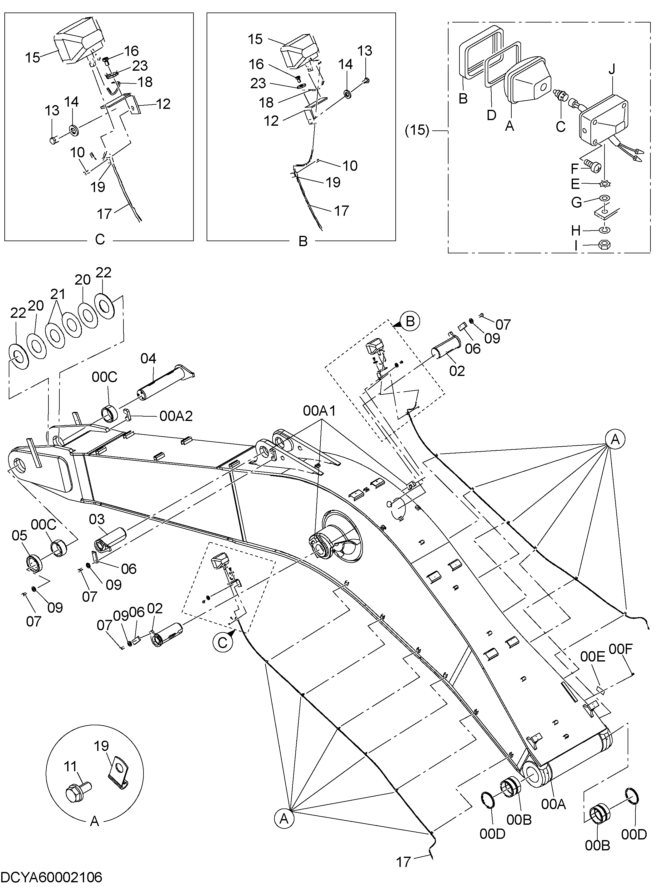 Схема Стрела 8.4m HITACHI ZX870LC-5B