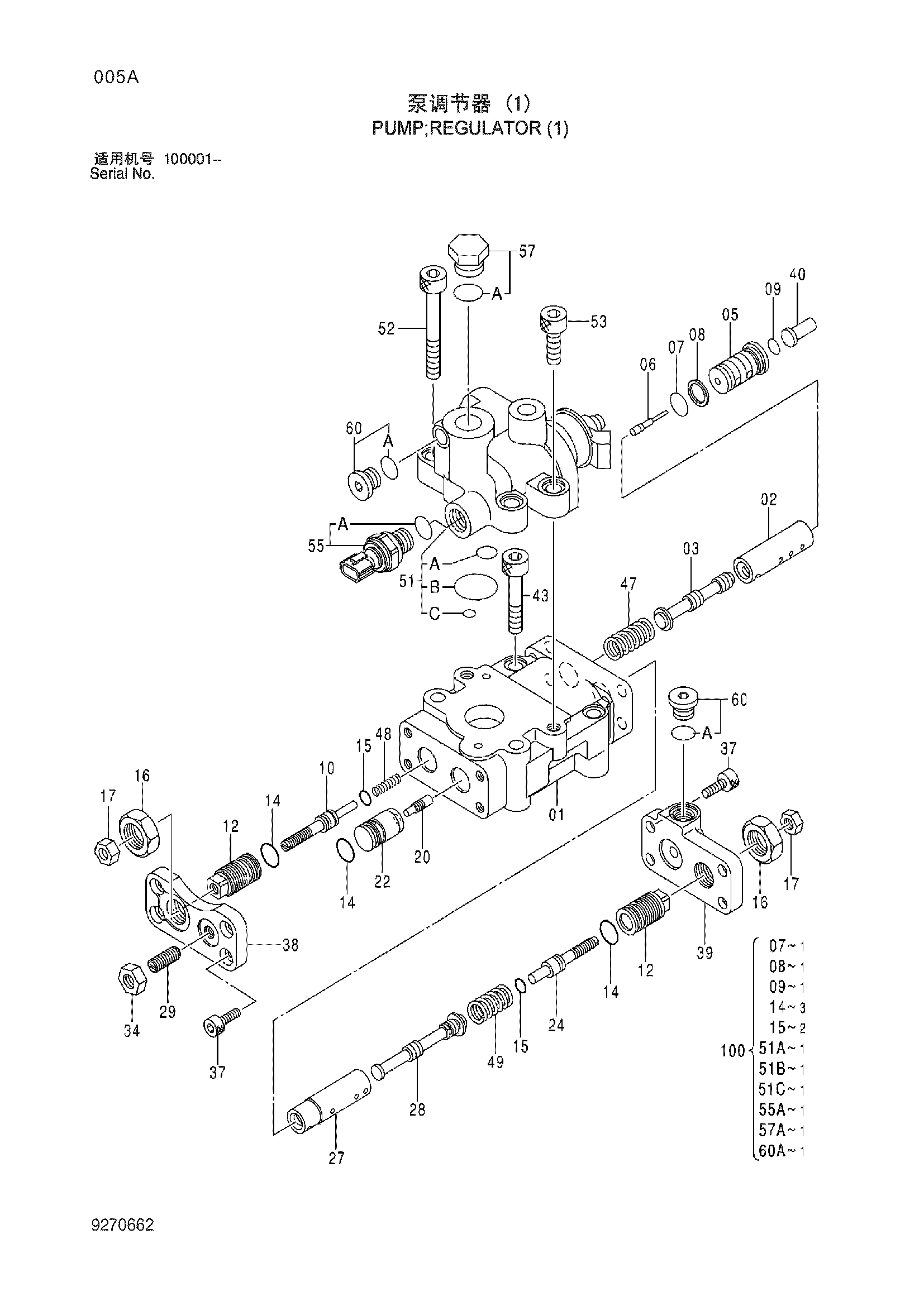 Схема Насос регулятор (1) HITACHI ZX210W-3-HCMC