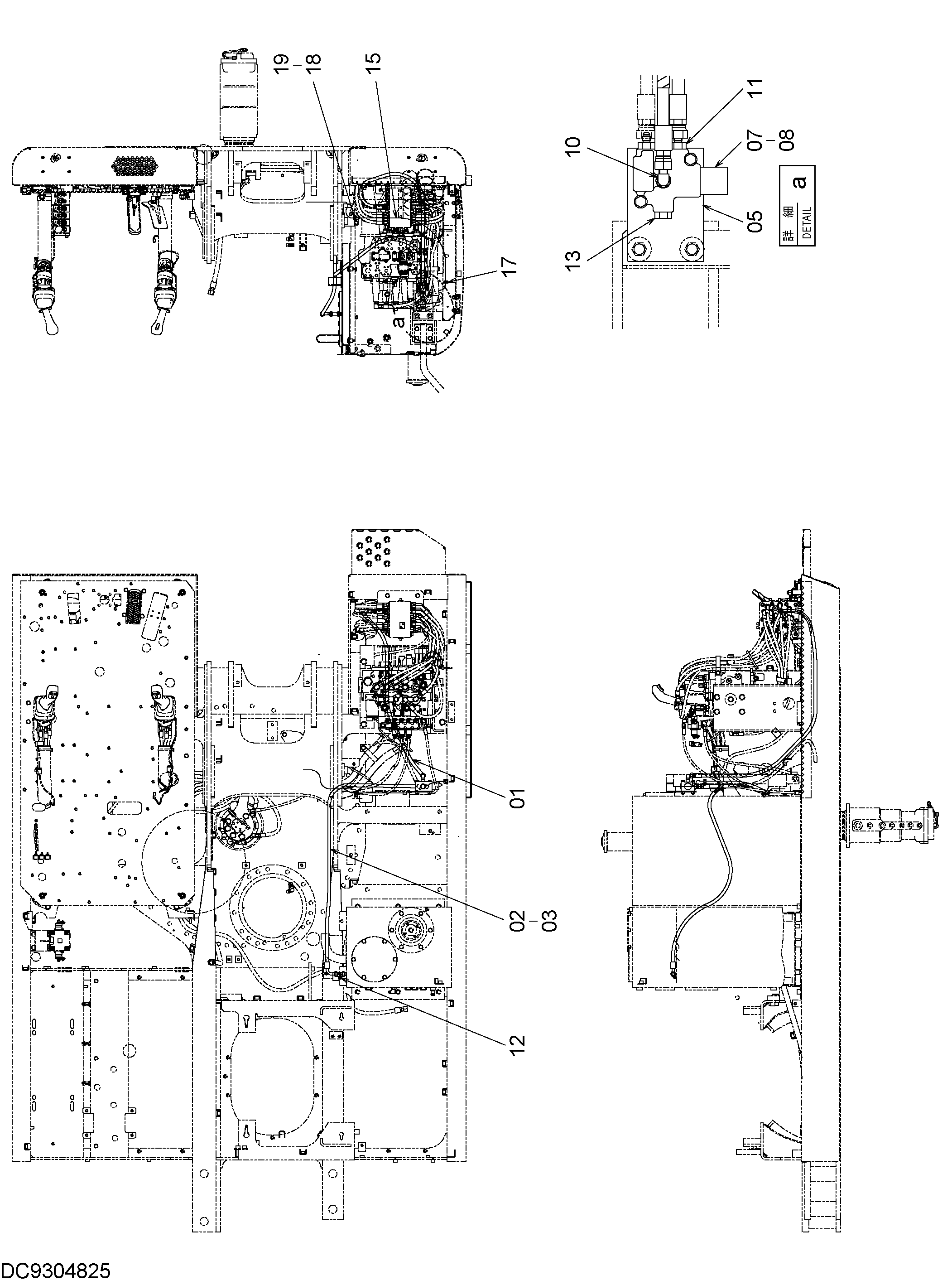 Схема Ковш блокировка клапан HITACHI ZX170W-3