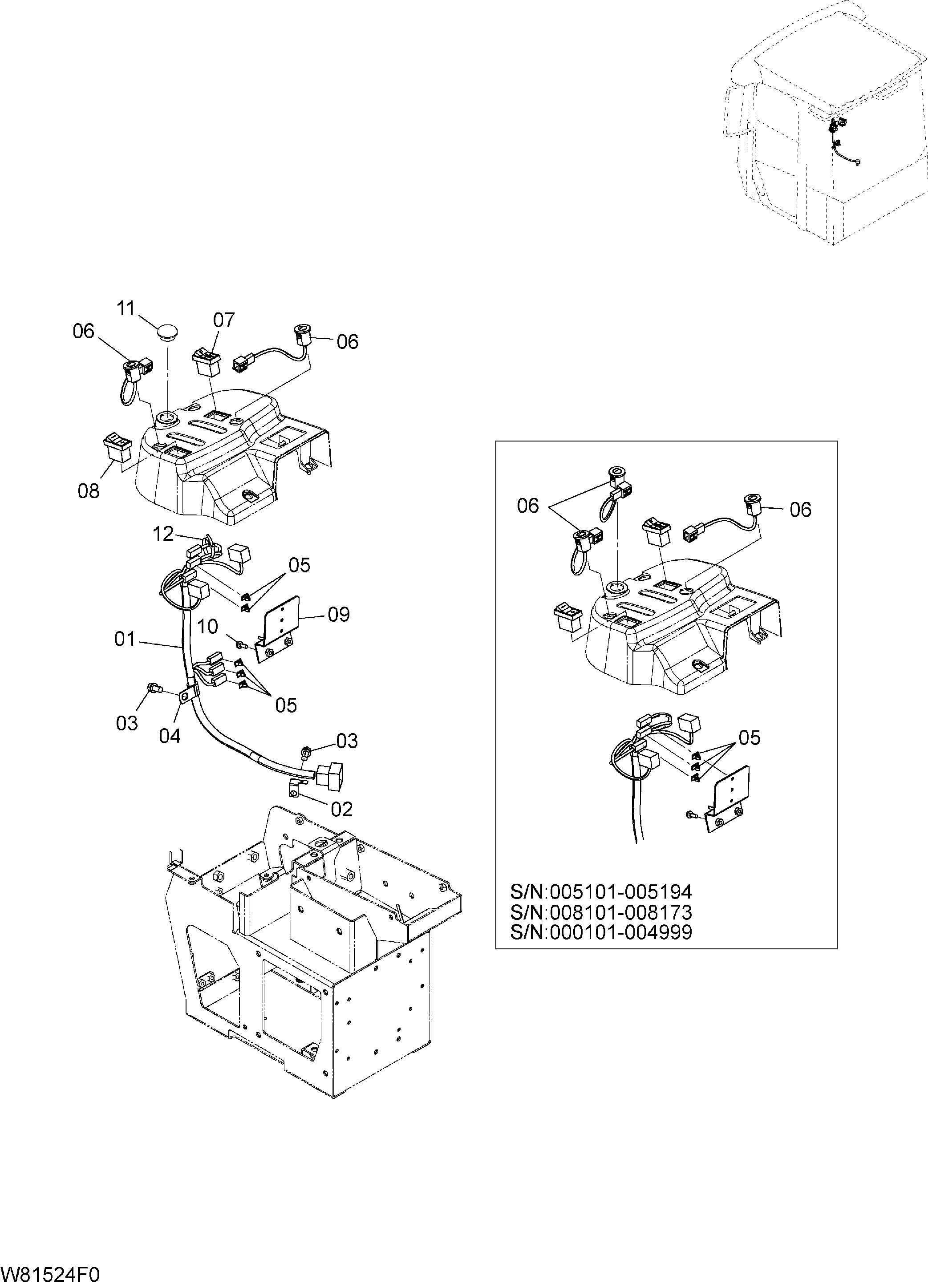 Схема Электрооборудование (для 2-золотник) [6CF, H3F, HCF, HEF] (2PL) HITACHI ZW180