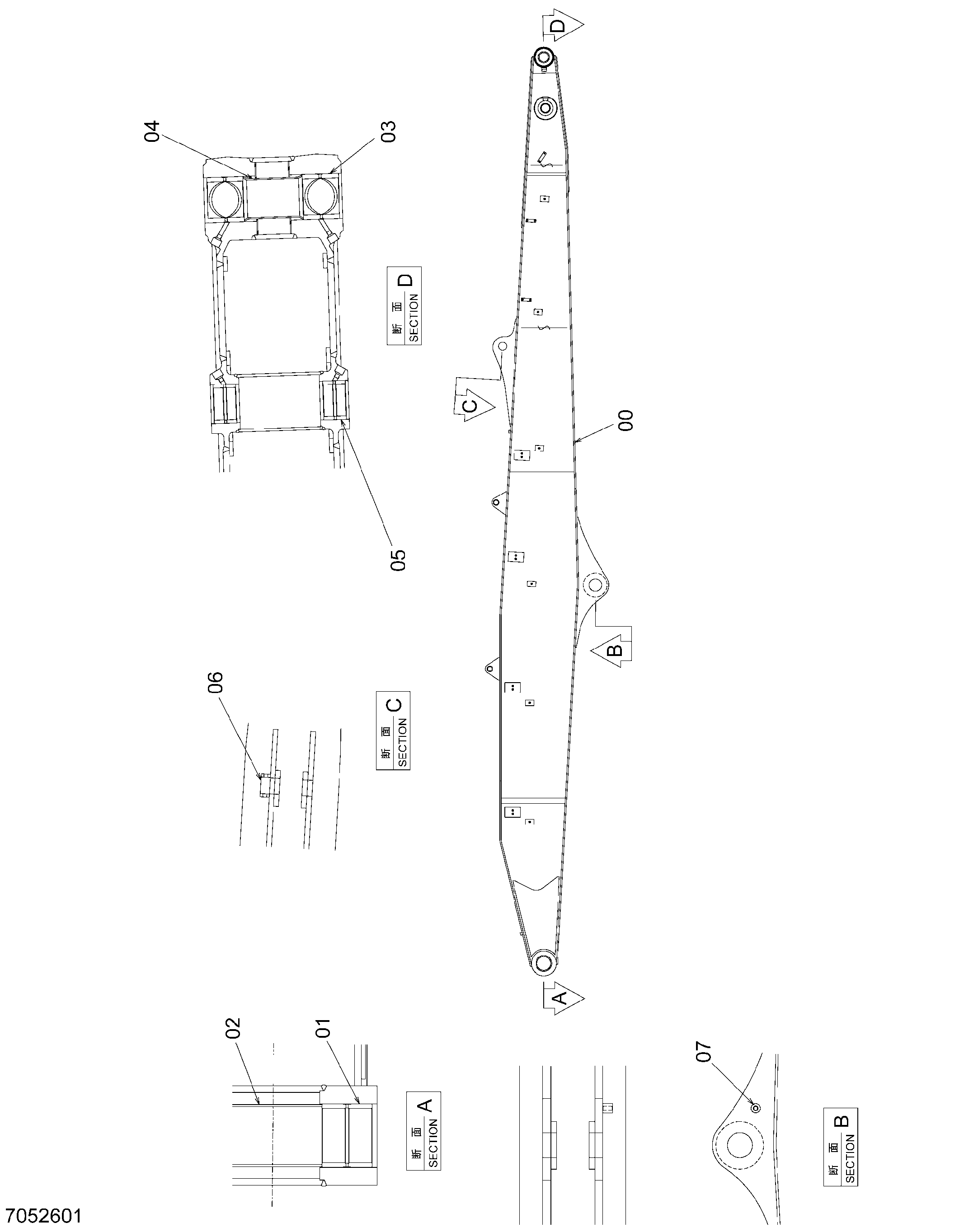 Схема Рукоять в сборе HITACHI ZX480LCK-3