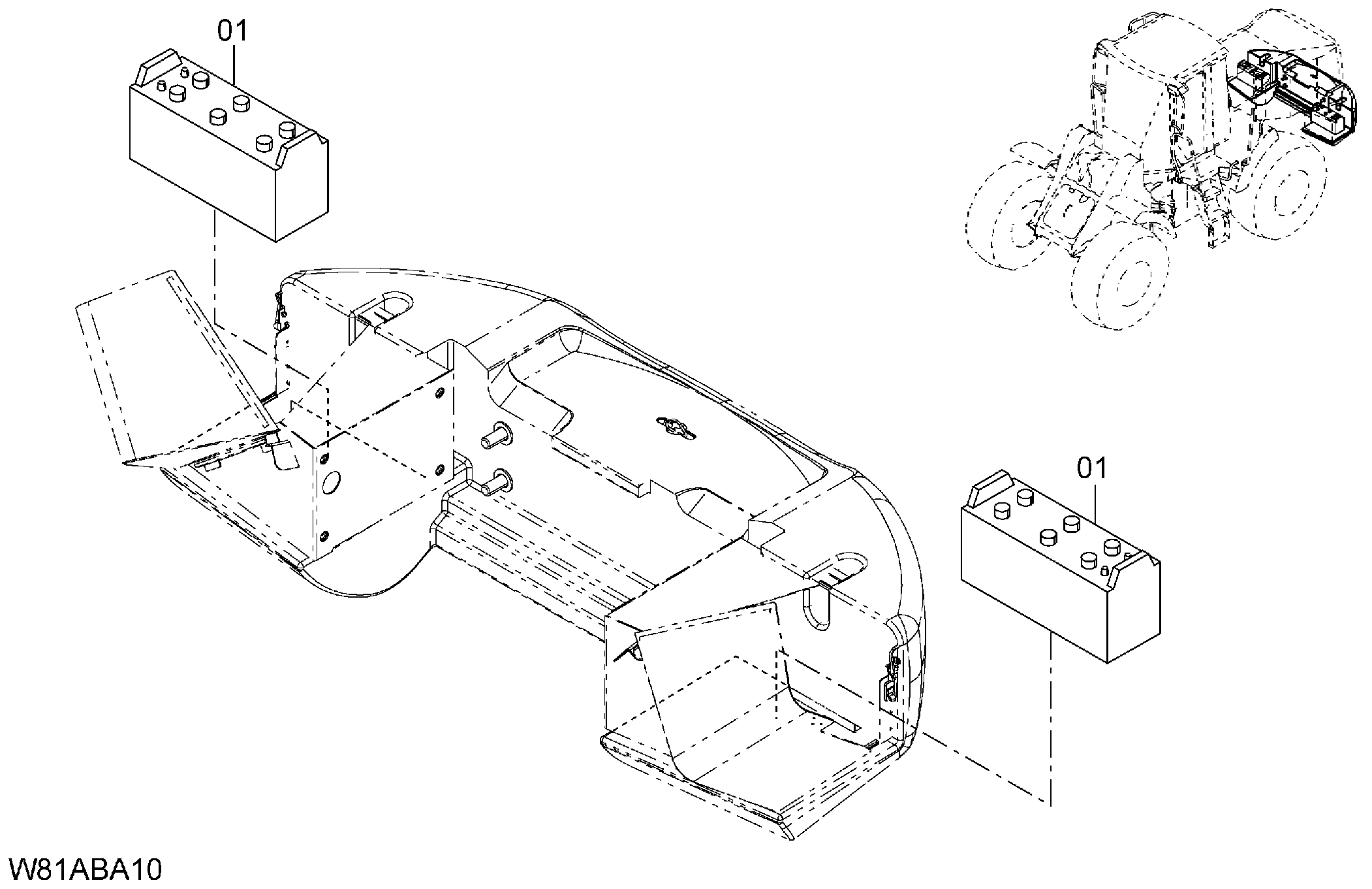 Схема Аккумулятор(BA001) HITACHI ZW250-HCMF