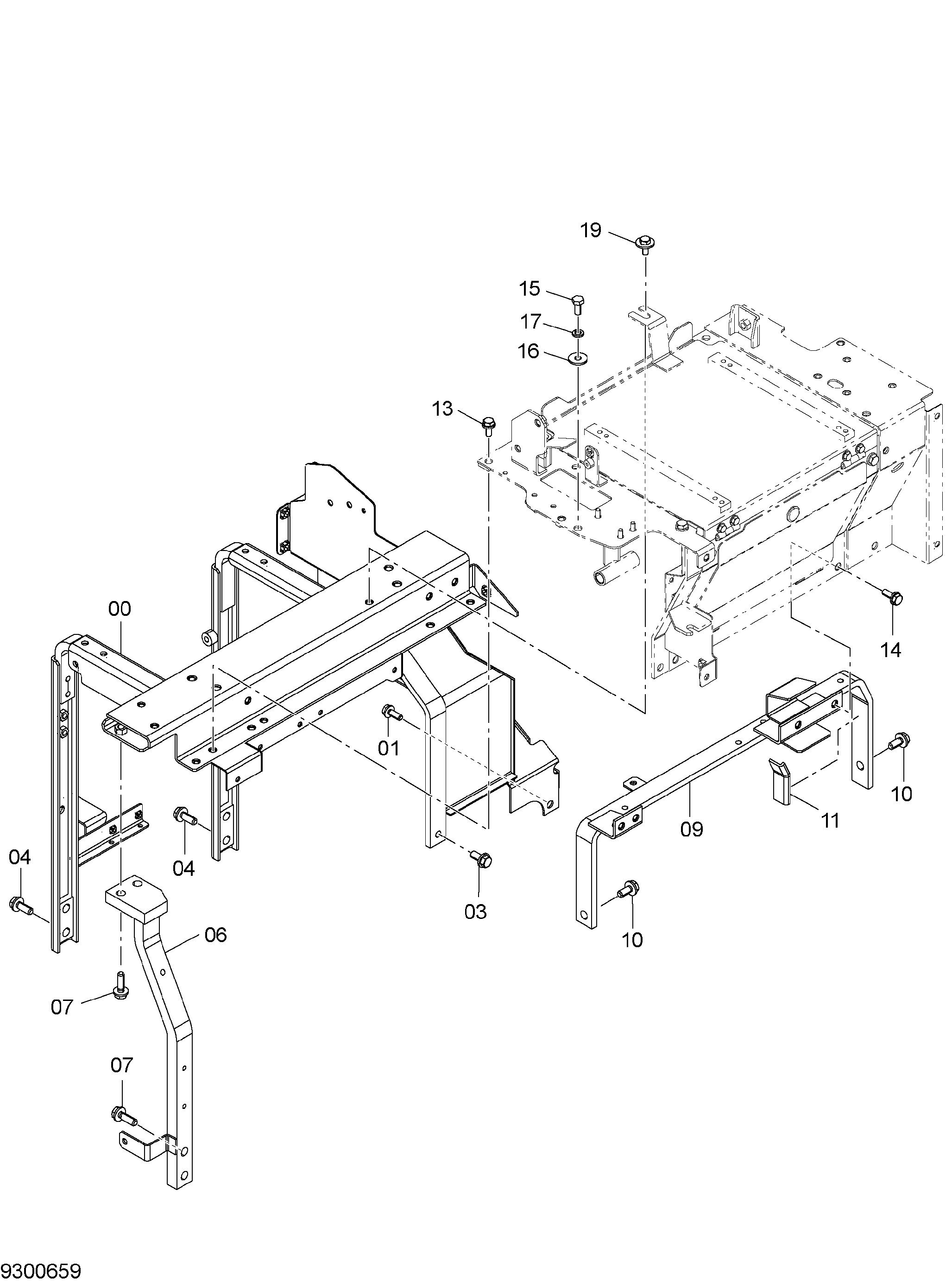 Схема Опора (ROPS) HITACHI ZX18-3