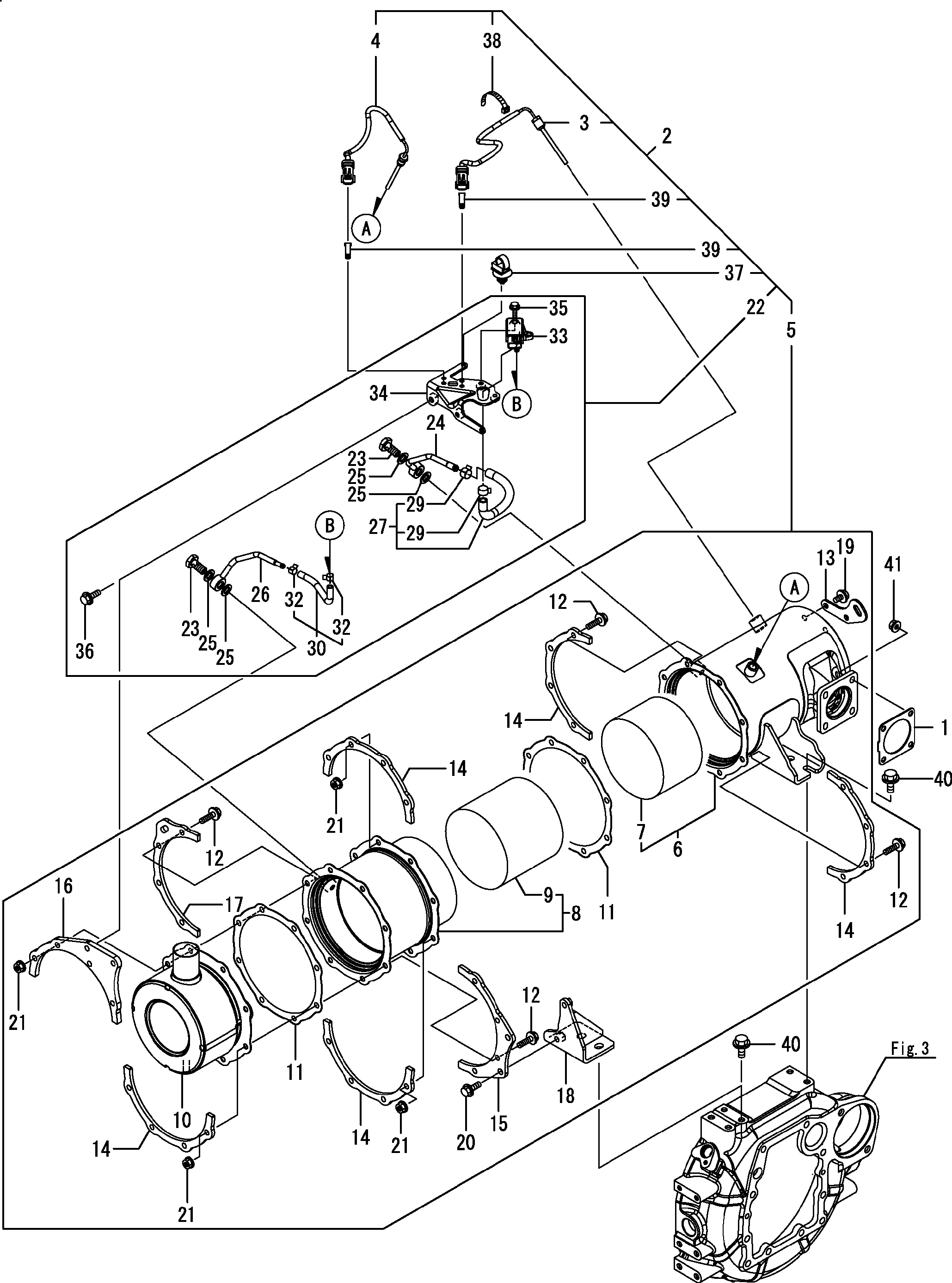 Схема Диесел партикулате фильтр (DPF) HITACHI ZX50U-5N