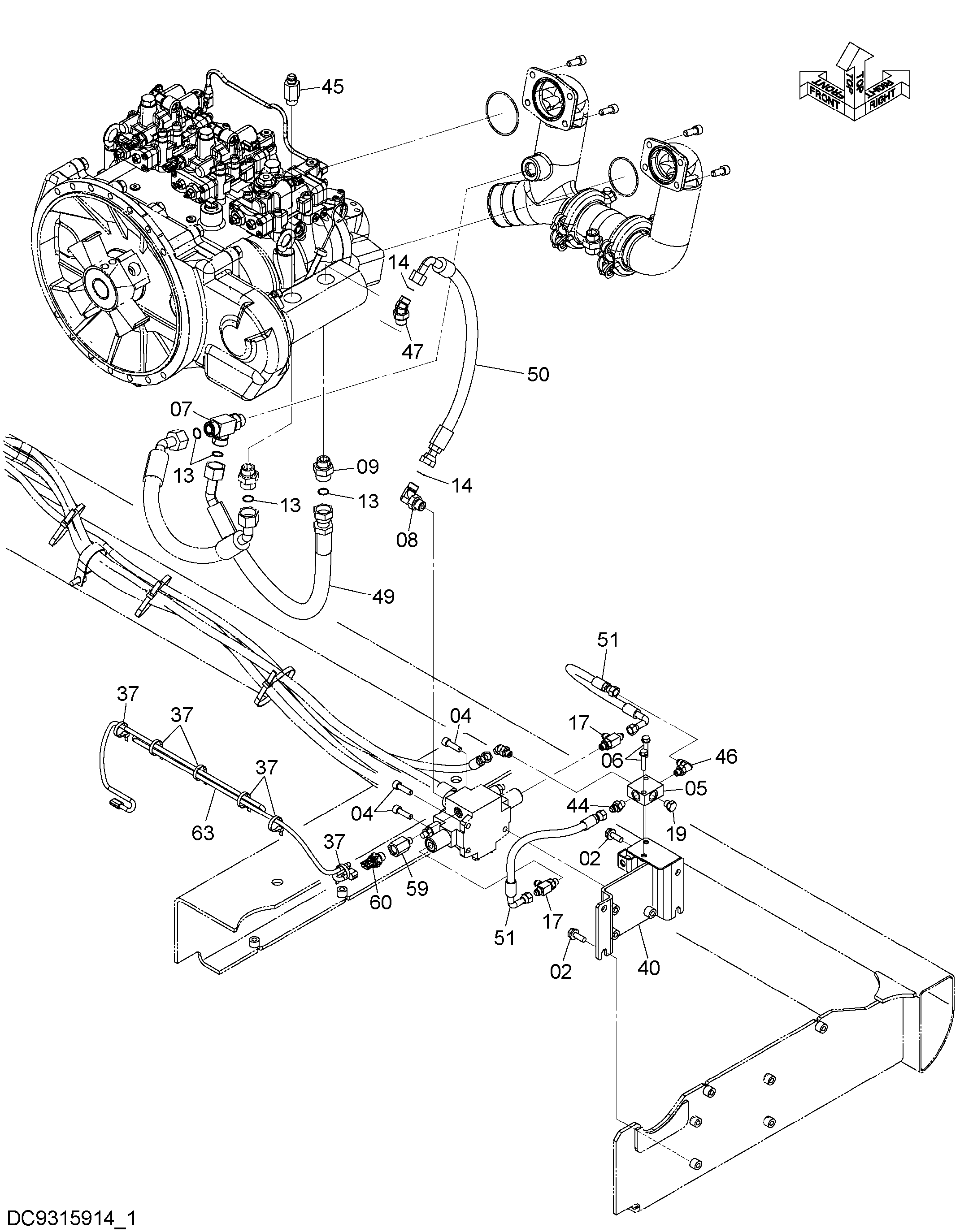 Схема Дополнительный. шестерня насос (30L)(1) HITACHI ZX250LCN-5B