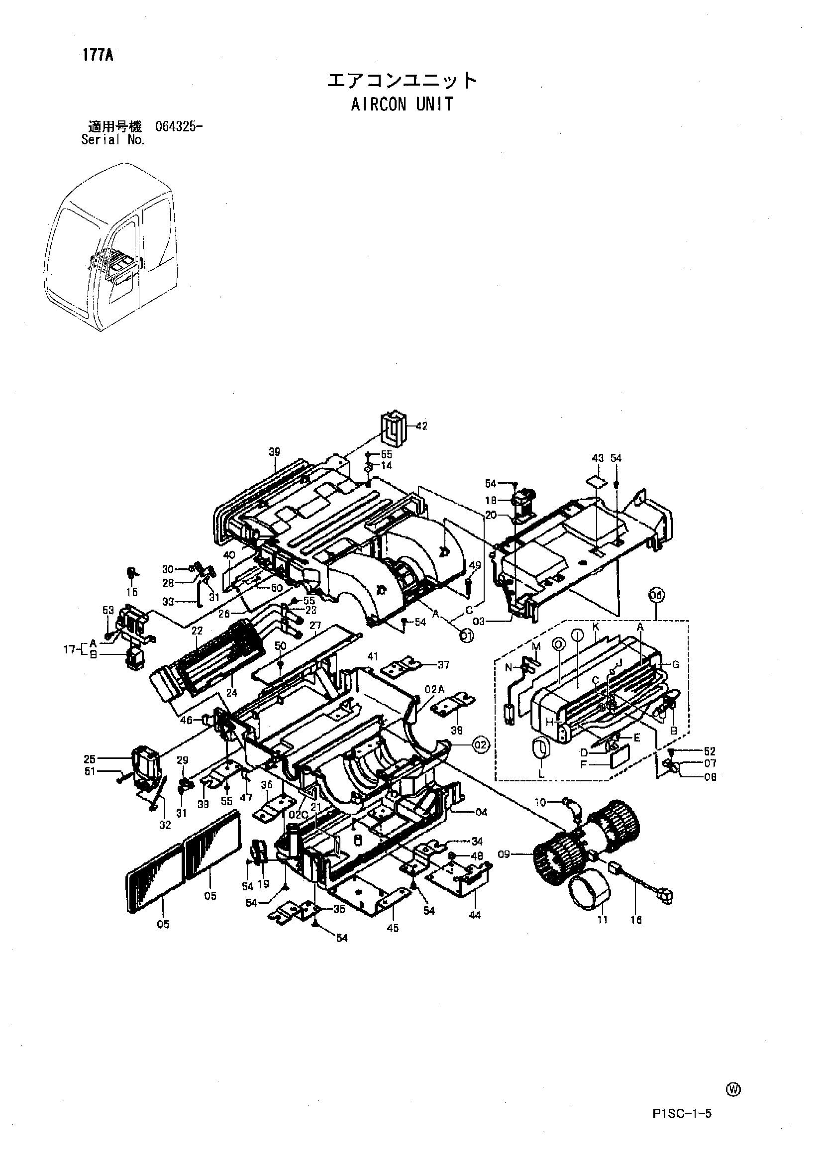 Схема Аиркон блок HITACHI ZX135US-E