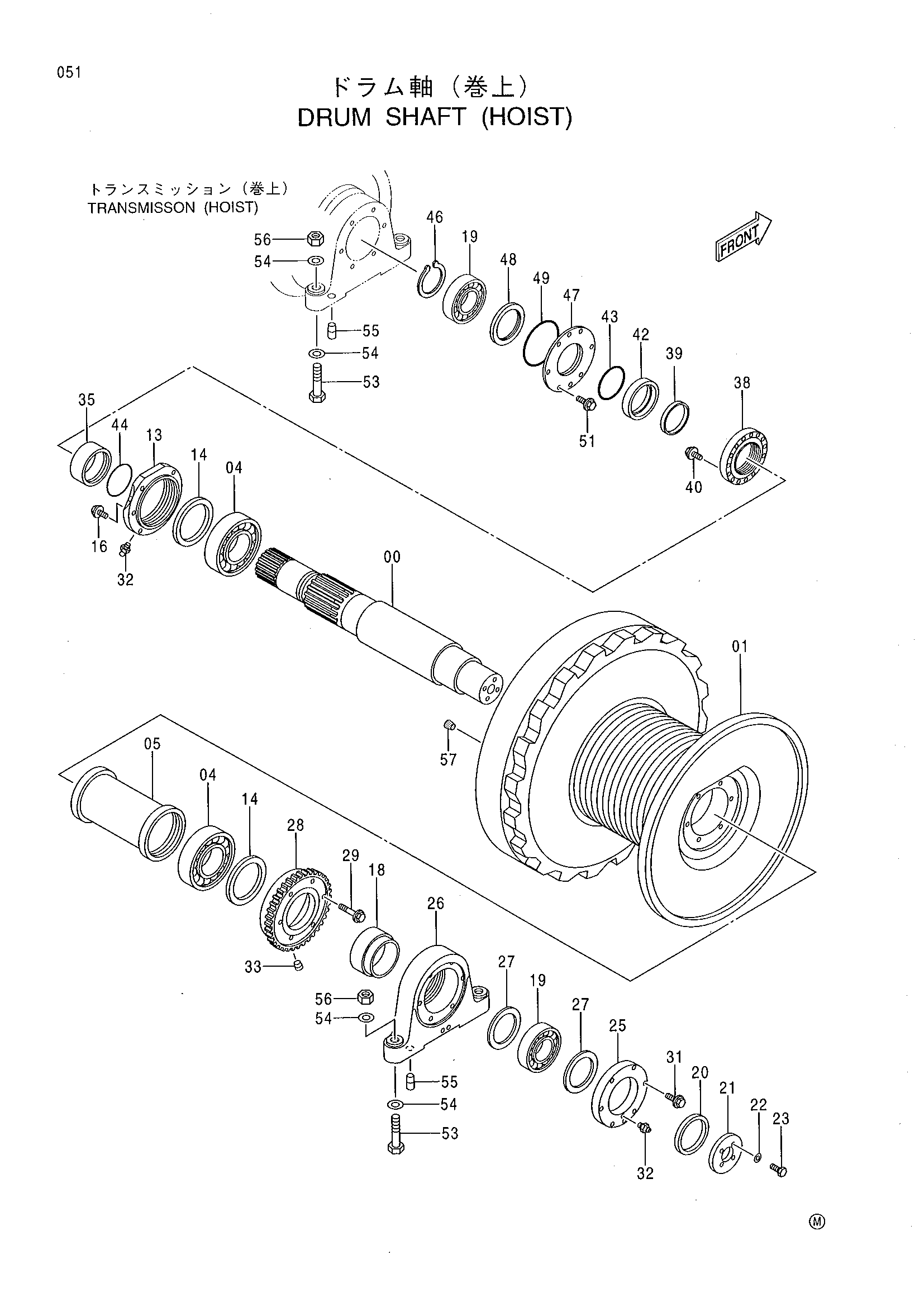 Схема Барабан вал (подъёмный механизм) HITACHI CX1100