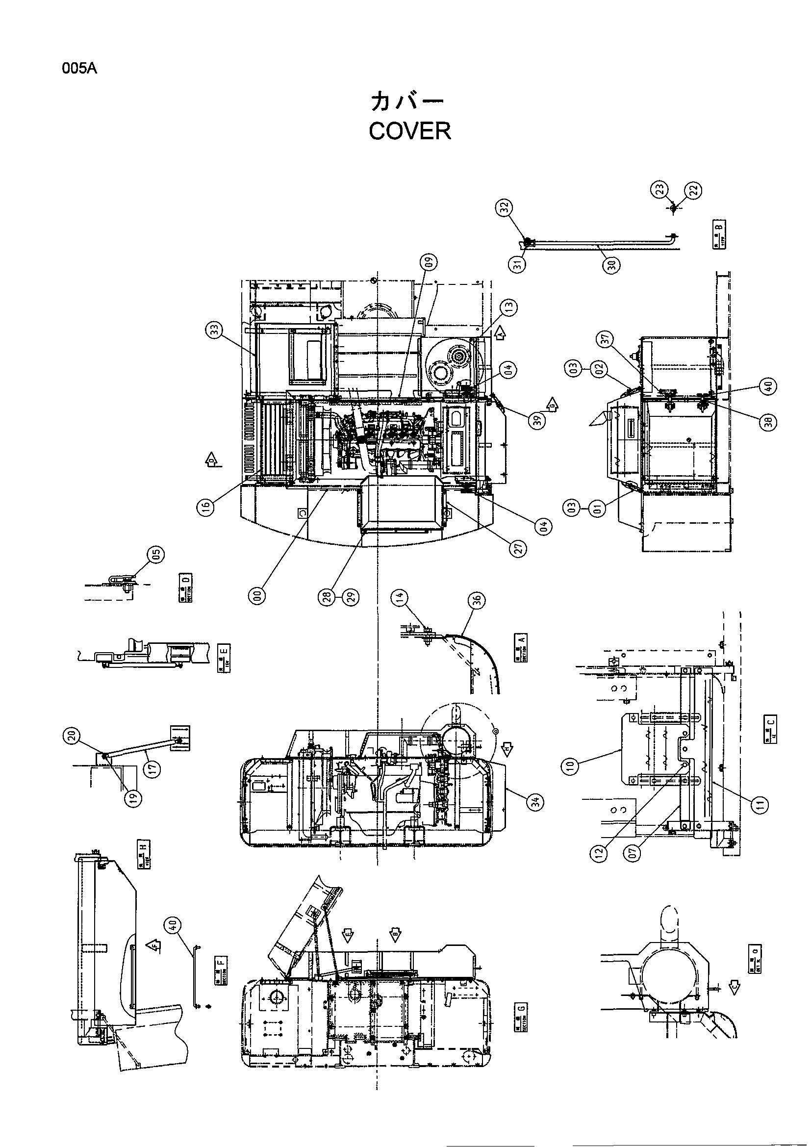 Схема Крышка HITACHI EX200-5 JPN