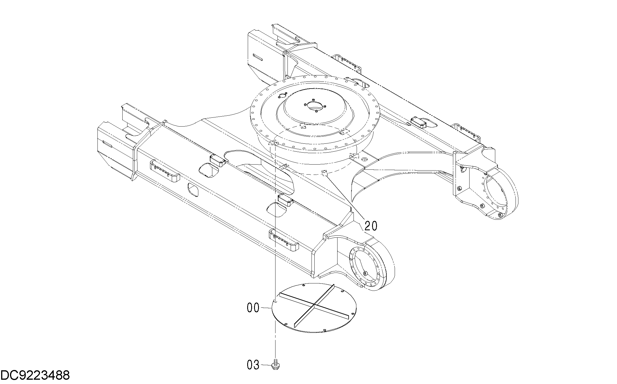 Схема Гусеница нижняя защита HITACHI ZX160