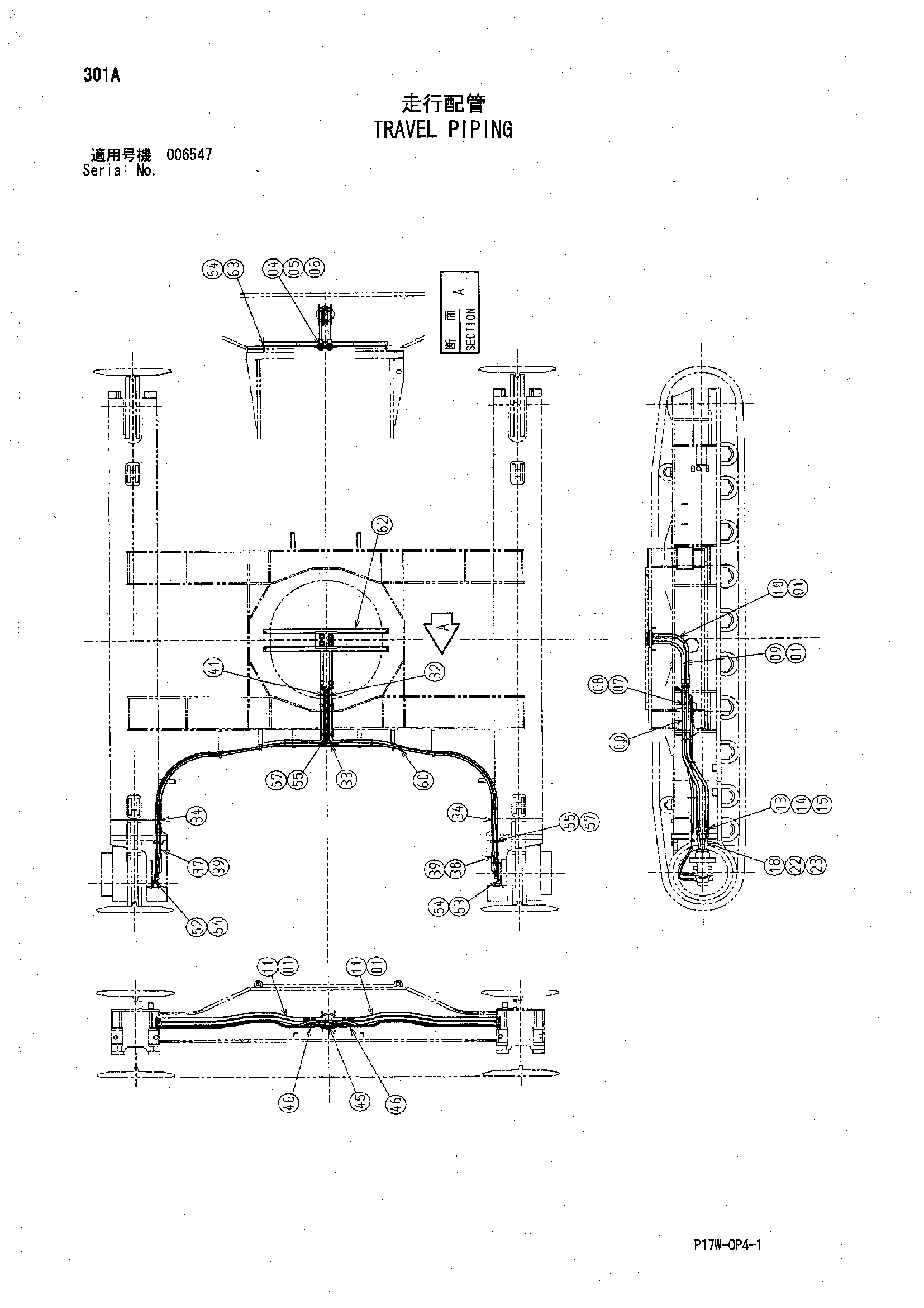 Схема Гидролинии хода HITACHI ZX850H