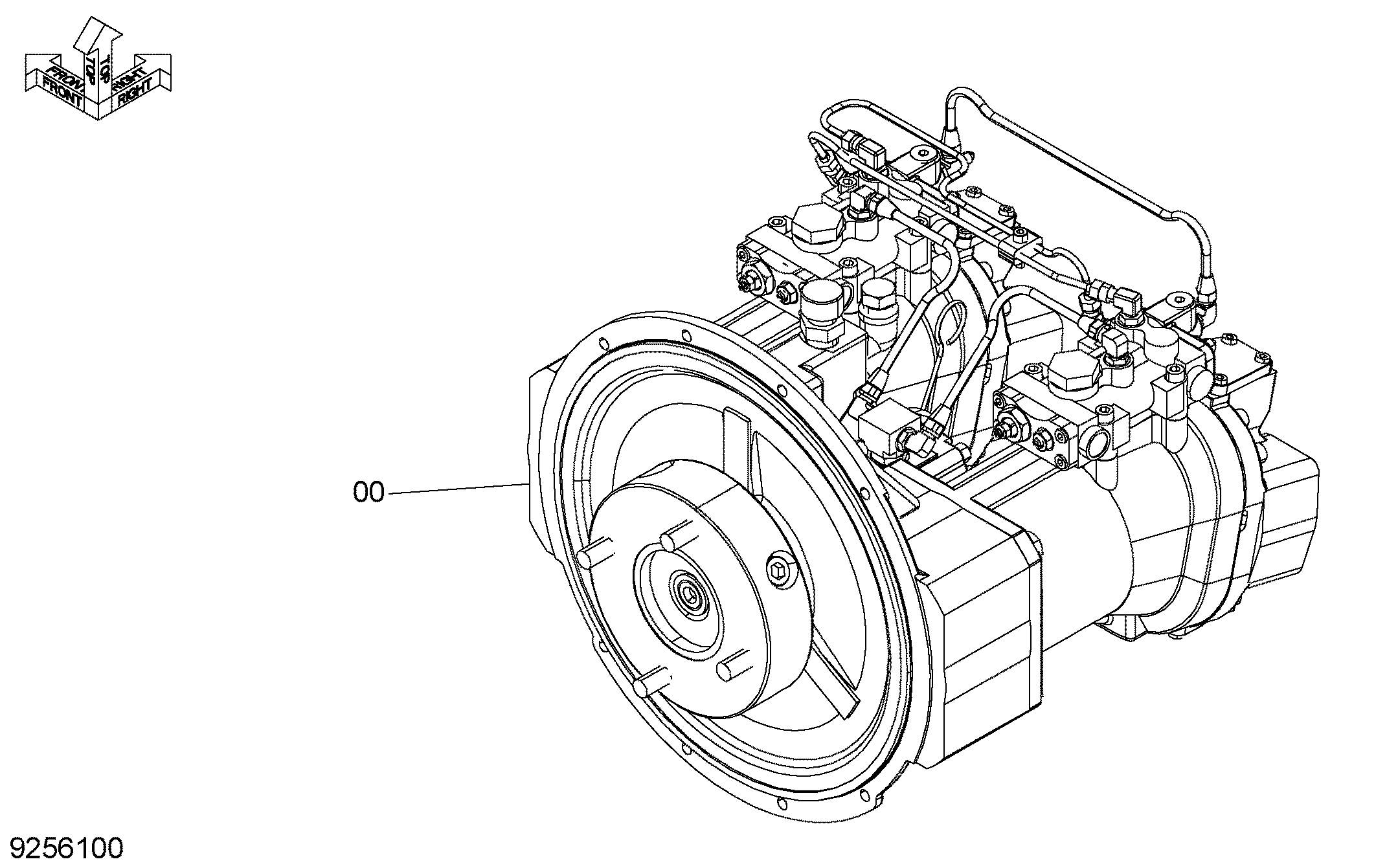 Схема Насосный агрегат HITACHI ZX400W-3