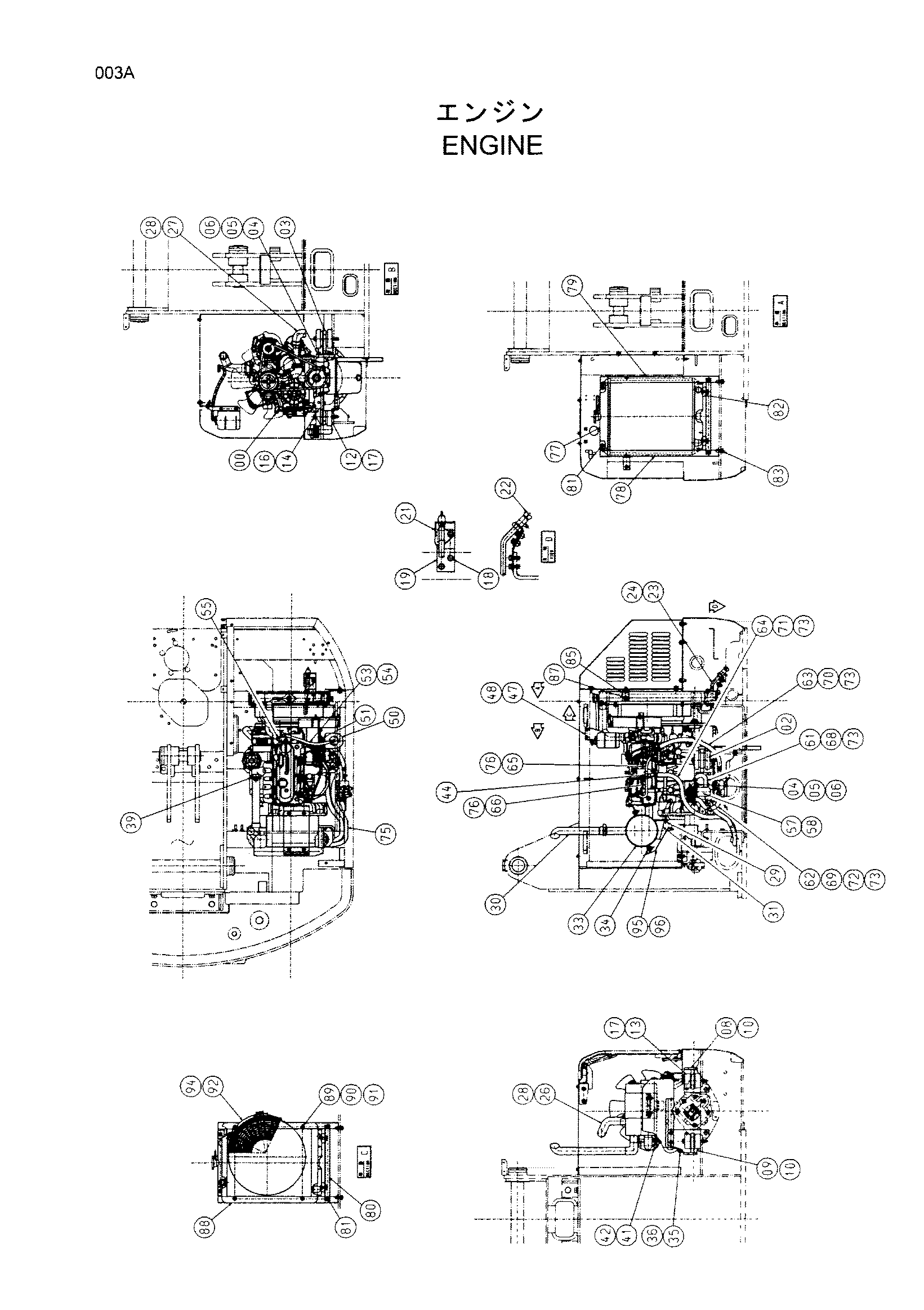 Схема Двигатель HITACHI HX120B