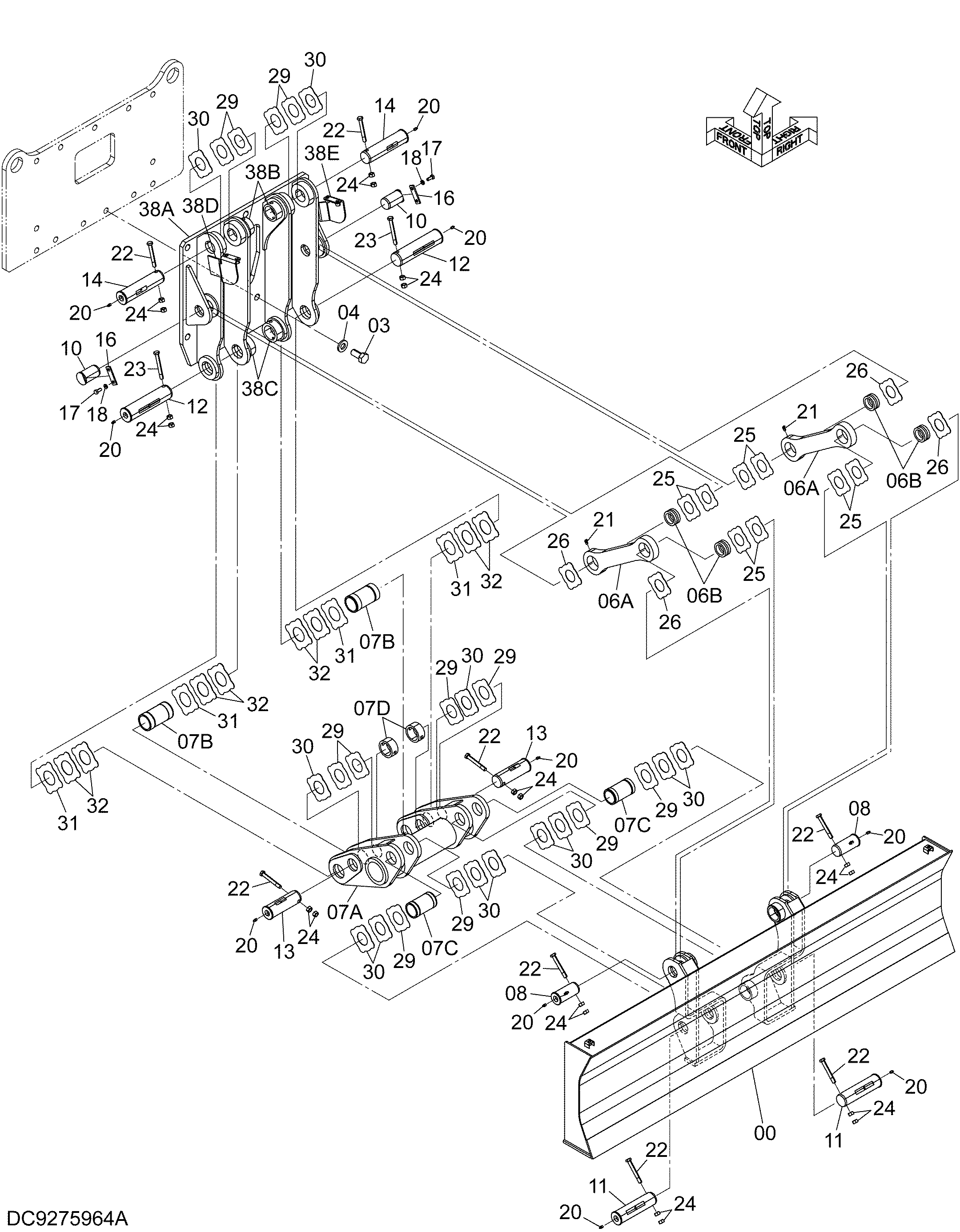 Схема Отвал HITACHI ZX145W-3