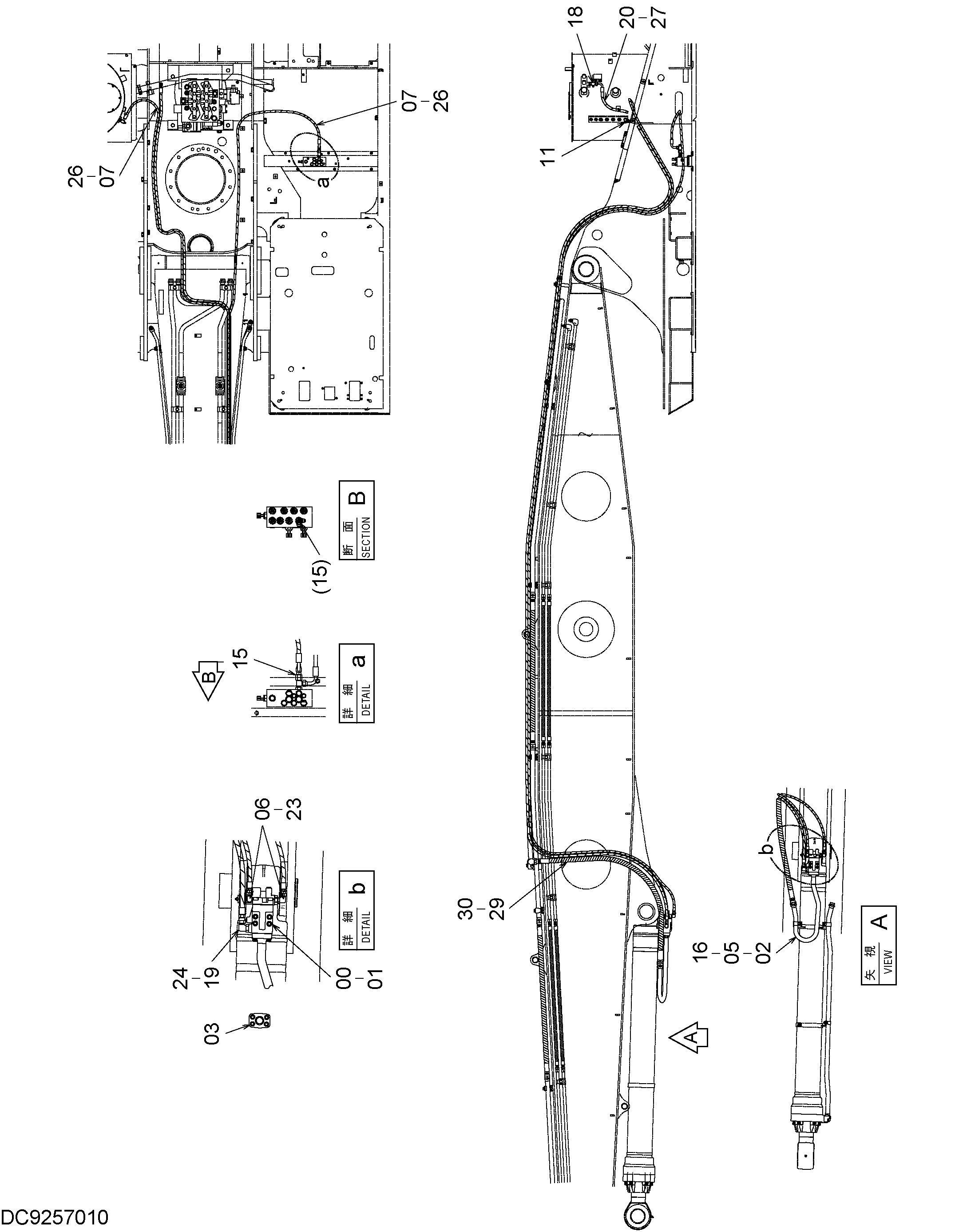 Схема Шланг защита от разрыва клапан трубопроводы (рукоять) HITACHI ZX330-3G