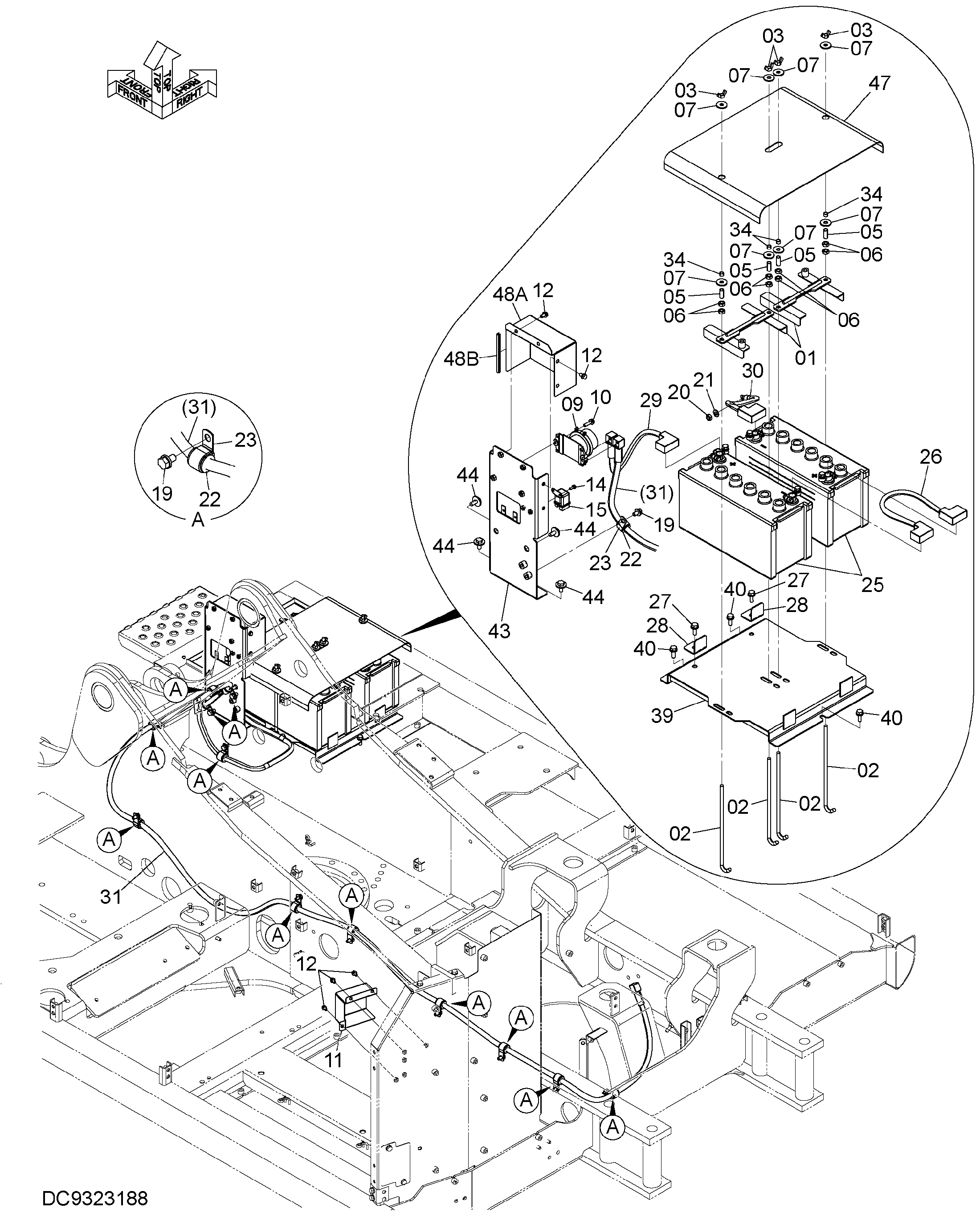 Схема Электрооборудование (1) HITACHI ZH200LC-A
