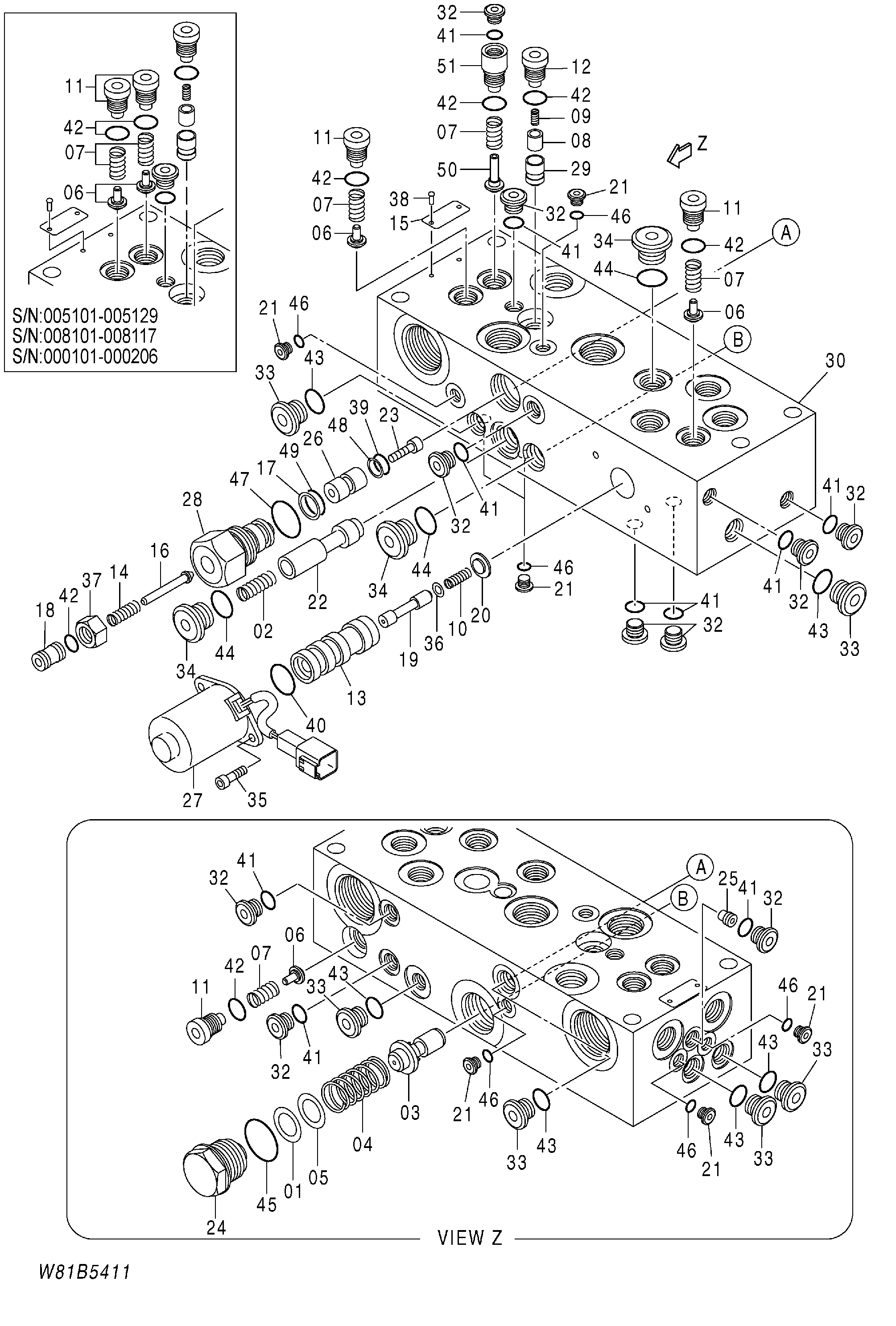 Схема Клапан кхарге HITACHI ZW150