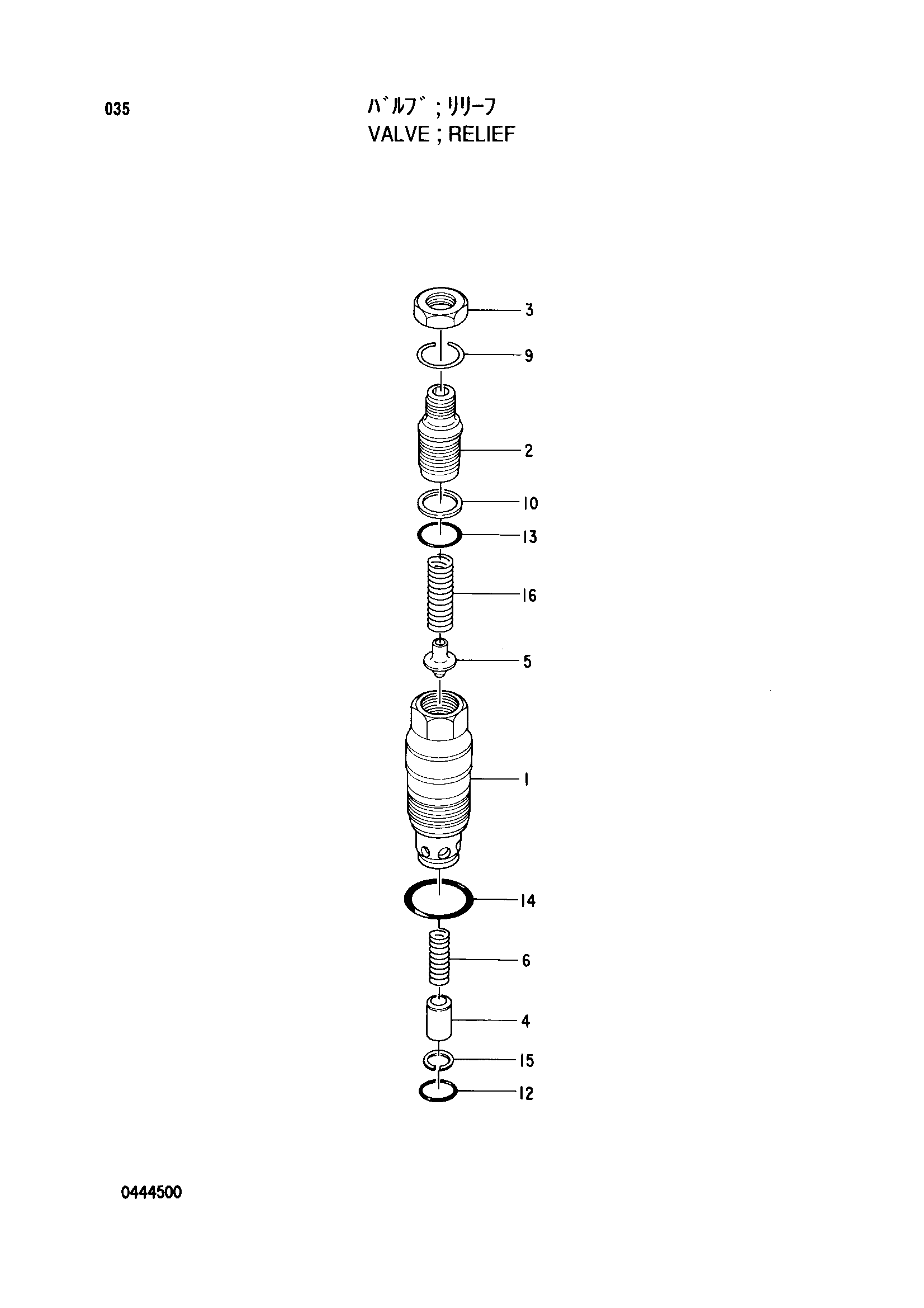 Схема Предохранительный клапан HITACHI EX60LCT-3