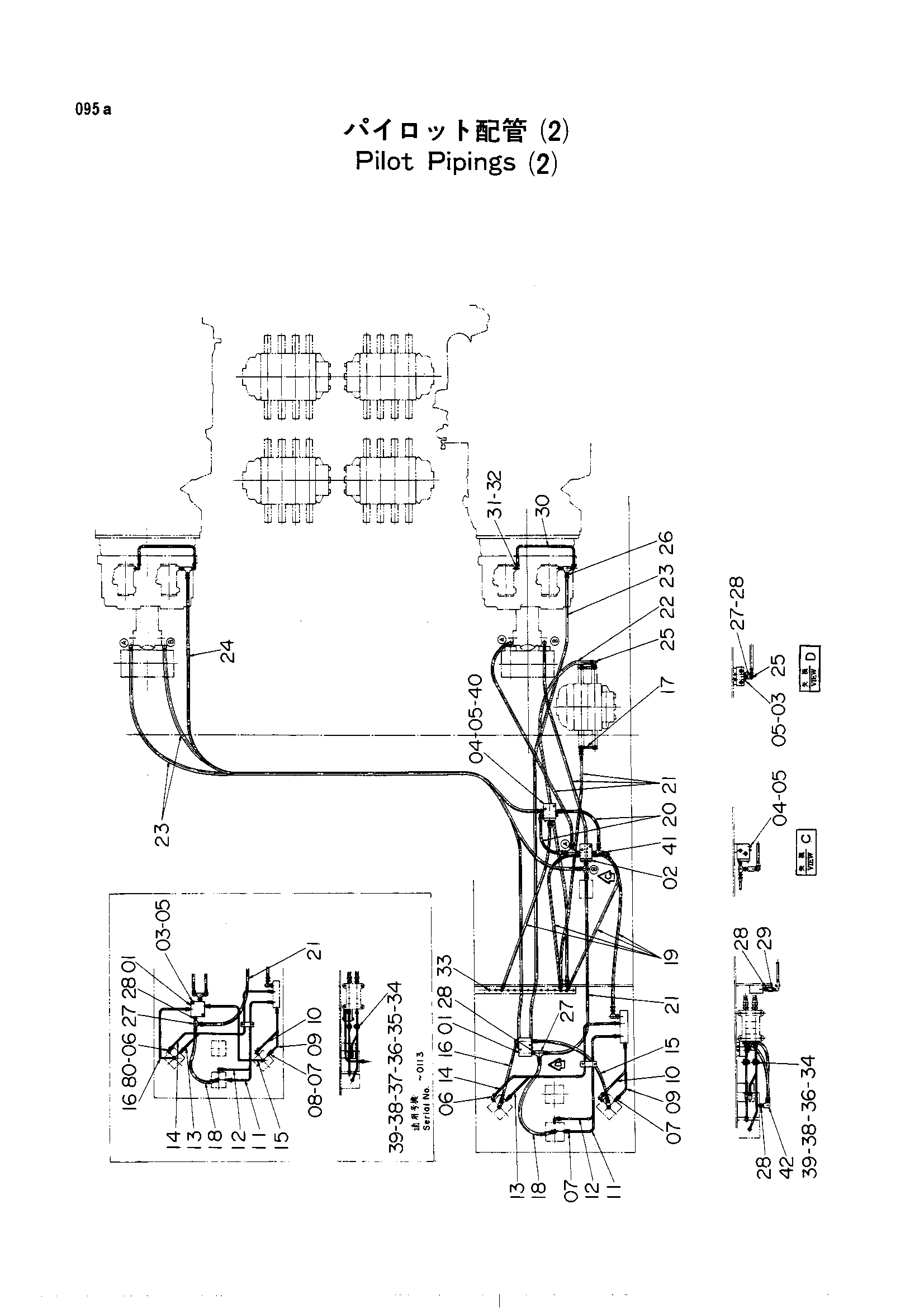 Схема Пилотные гидролинии (2) HITACHI UH30
