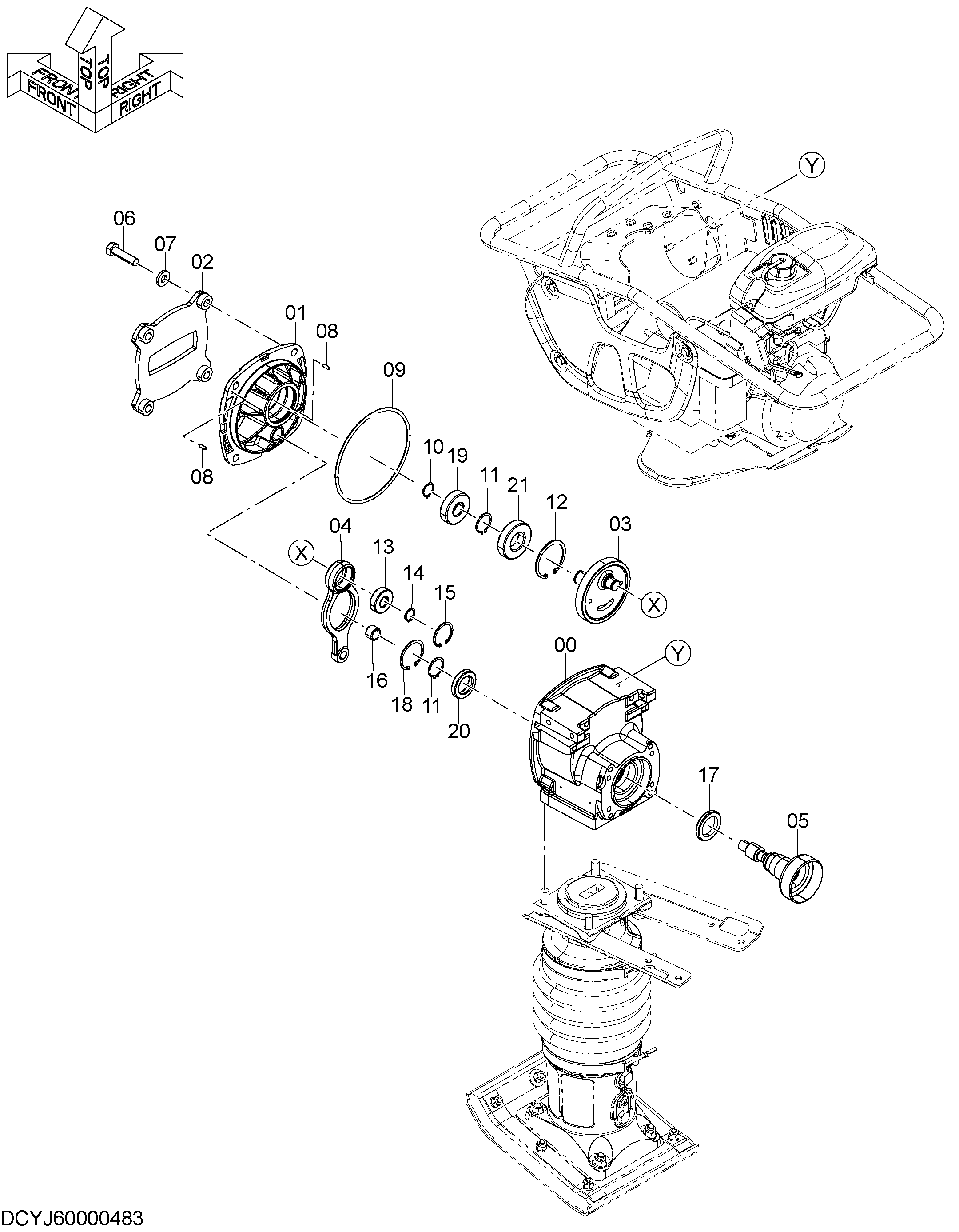 Схема Кранк блок HITACHI ZV85R