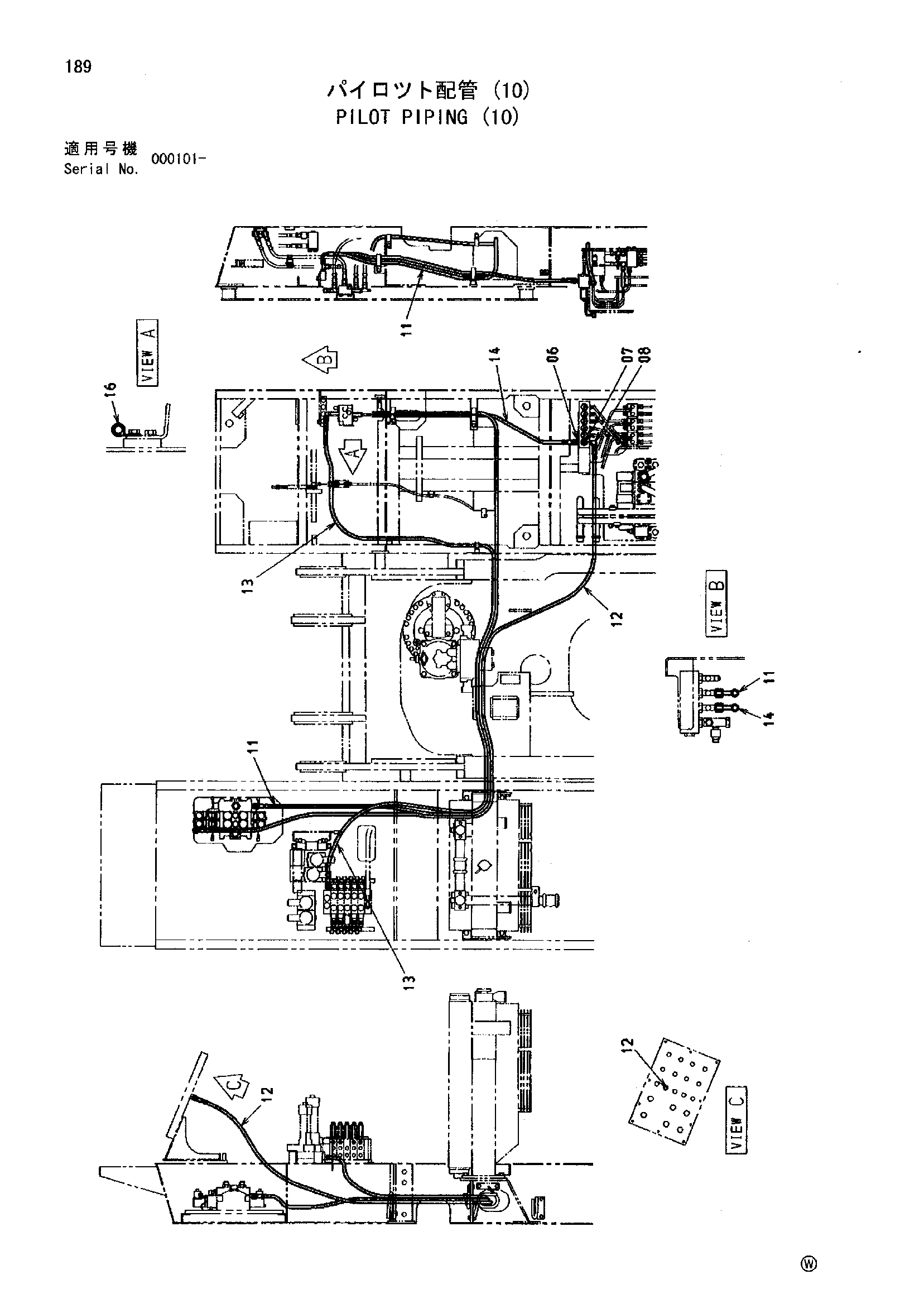 Схема Пилотные гидролинии (10) HITACHI MH5510B