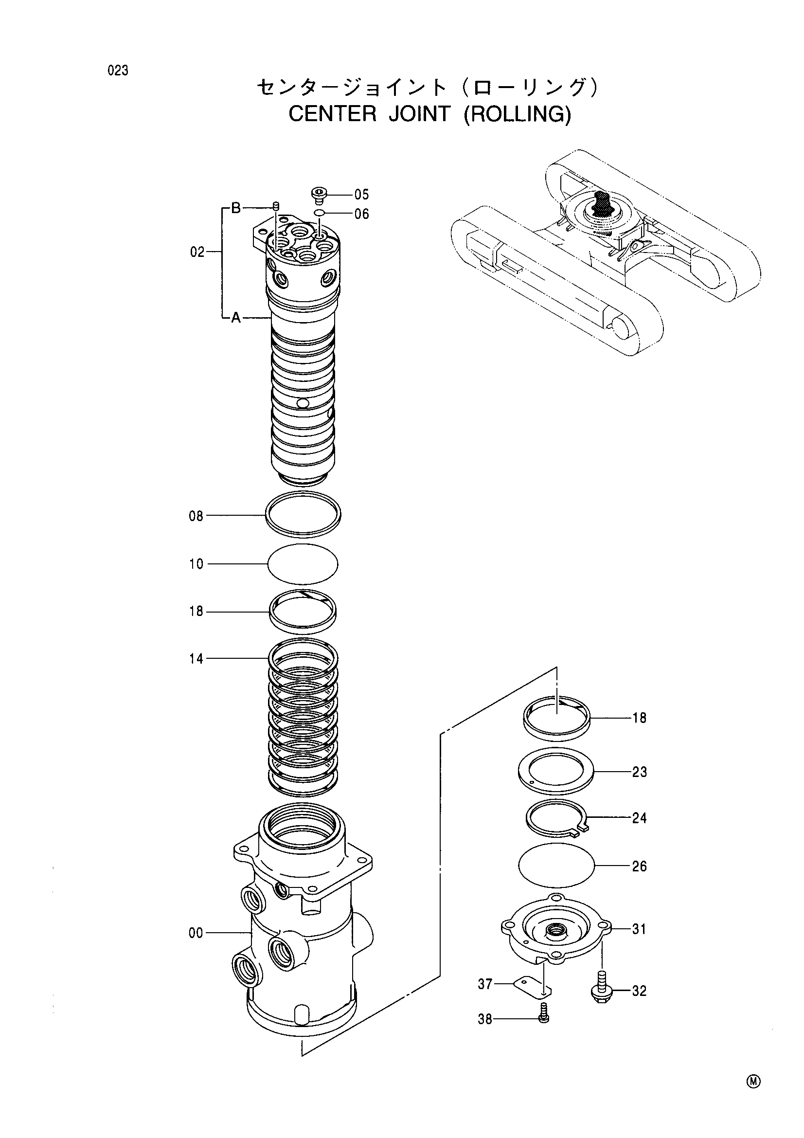 Схема Центральный коллектор <роликовый> HITACHI EX120-5 JPN