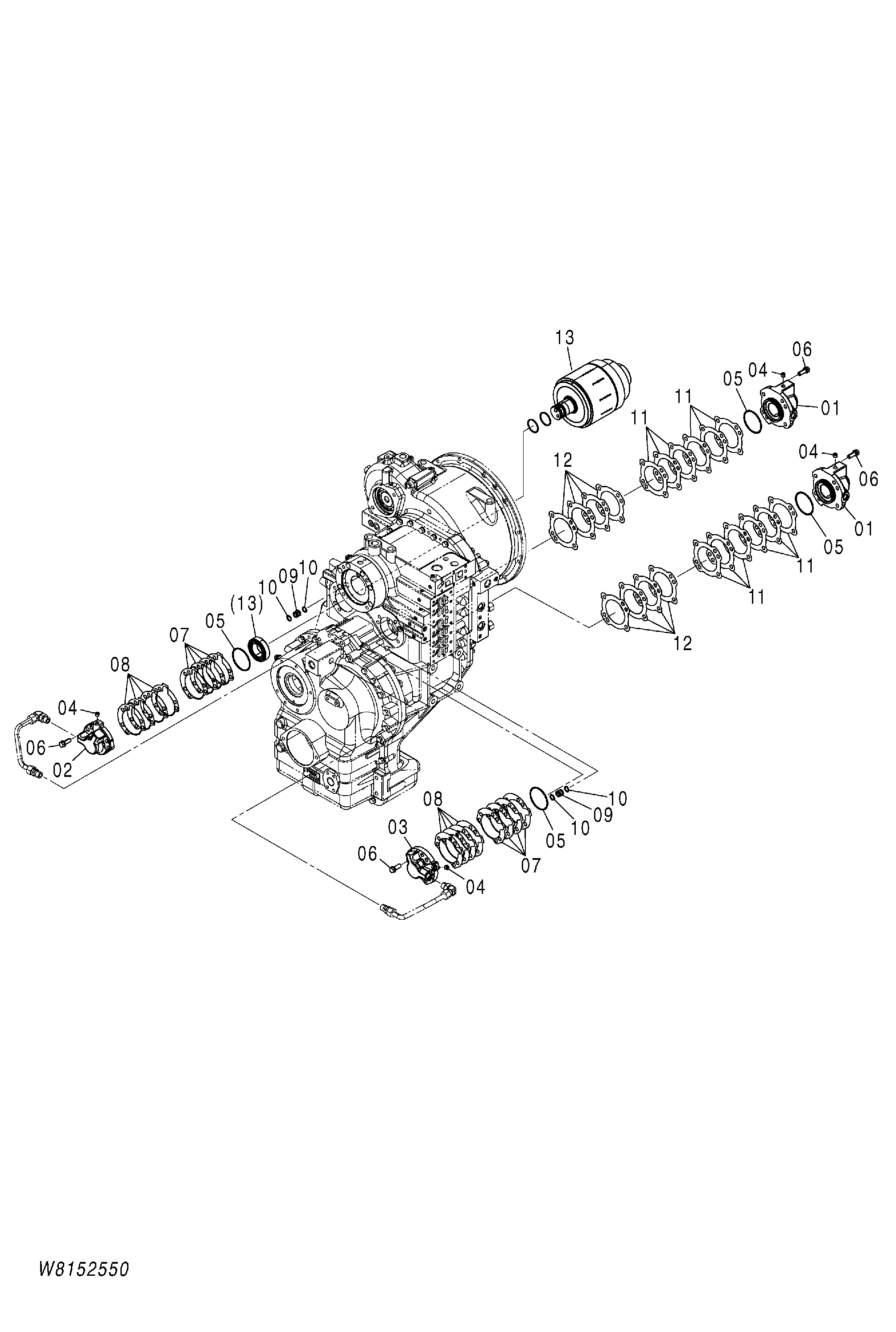 Схема Трансмиссия (4/7) HITACHI ZW180
