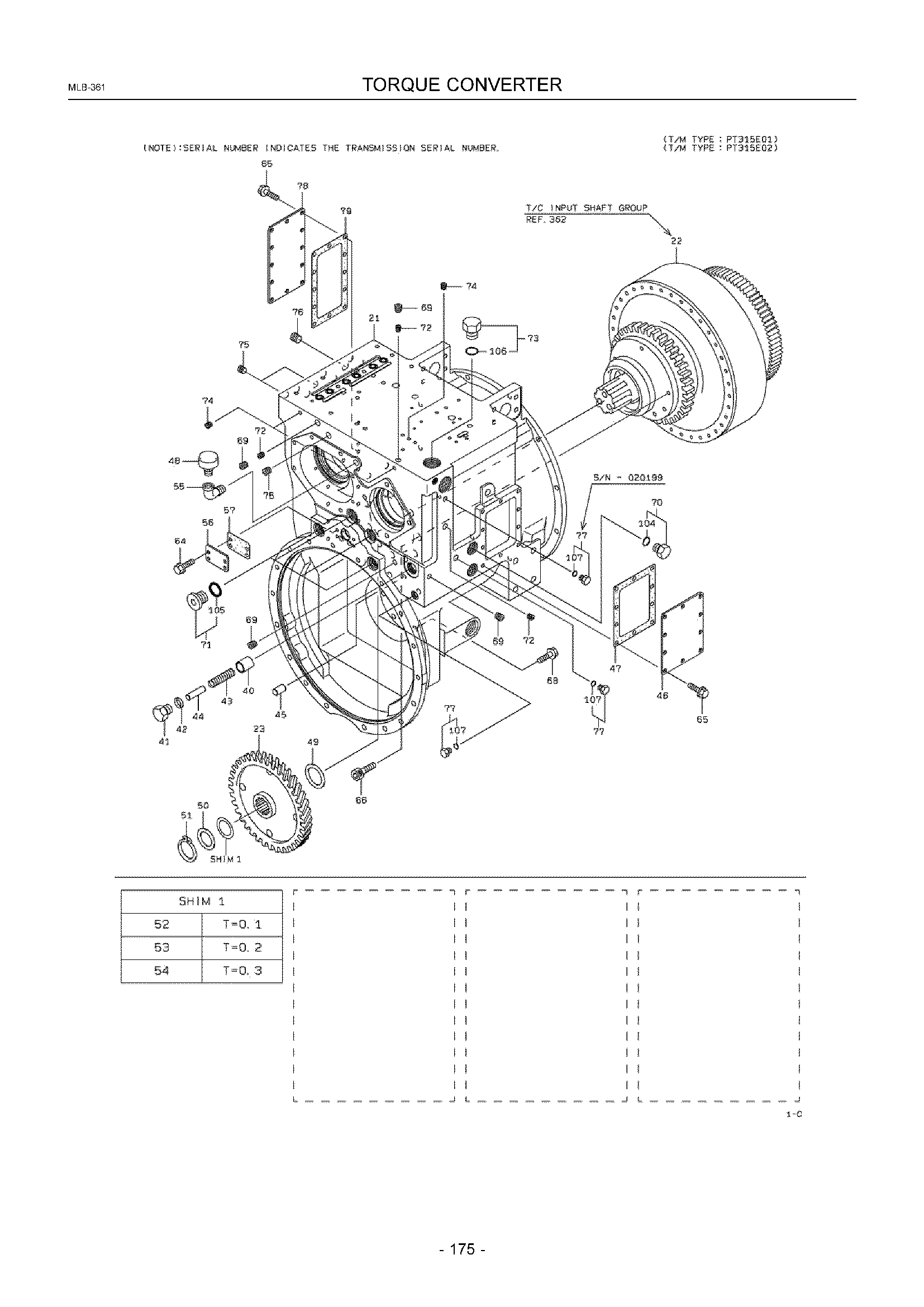 Схема Крутящий момент преобразователь HITACHI ZW370