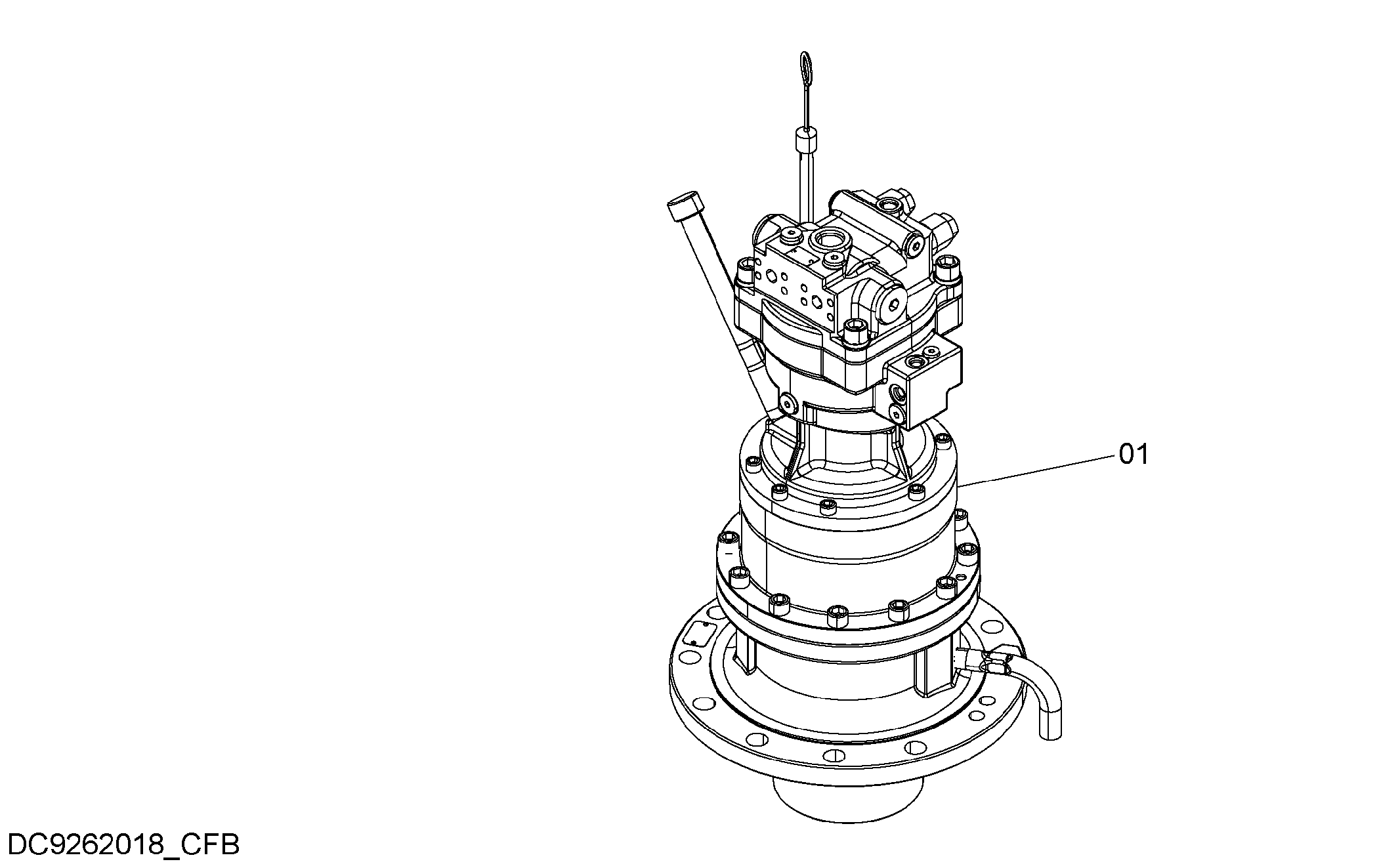 Схема Механизм поворота HITACHI ZX145W-3