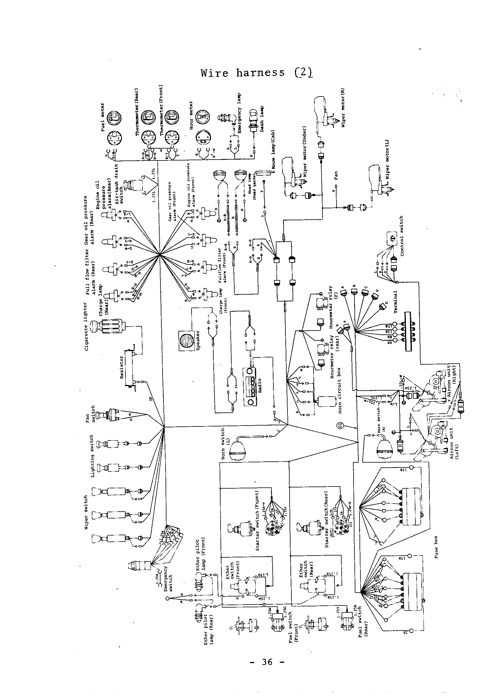 Схема Провод жгут проводов (2) HITACHI UH801