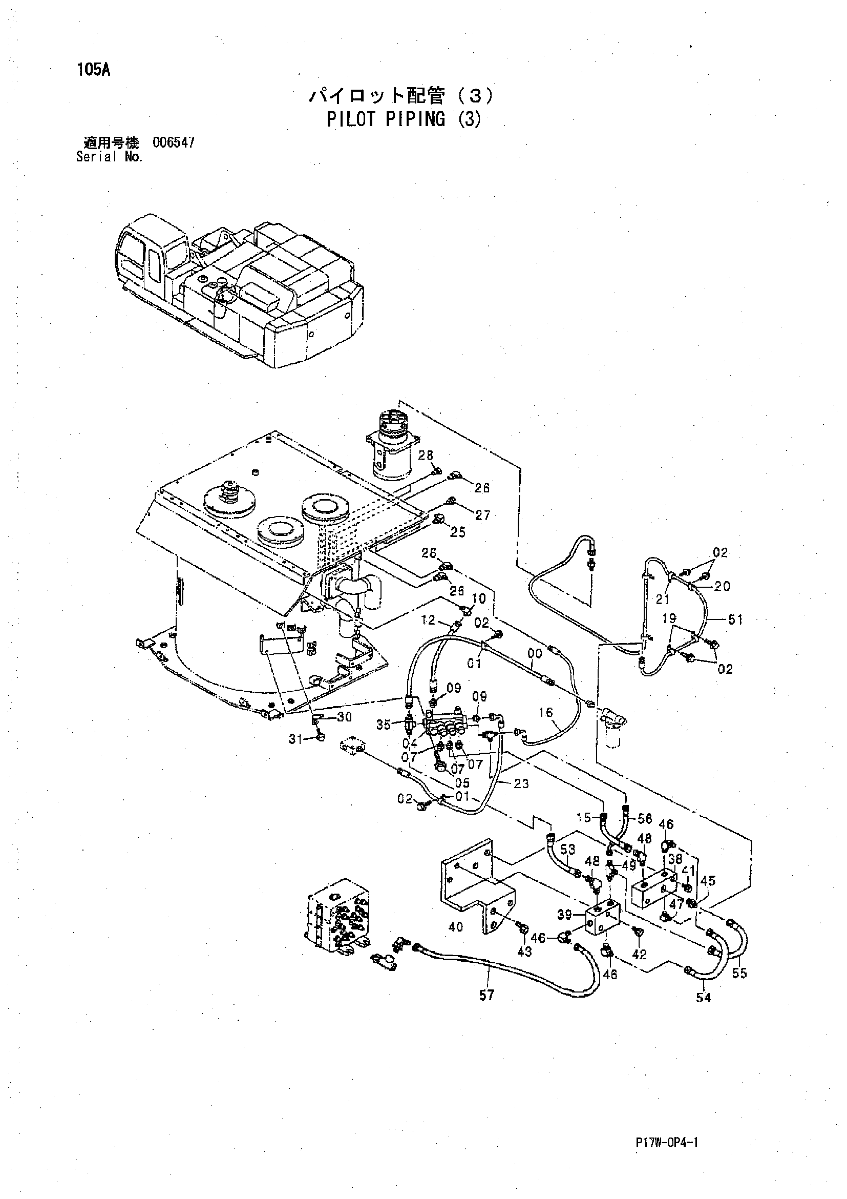 Схема Пилотные гидролинии (3) HITACHI ZX850H