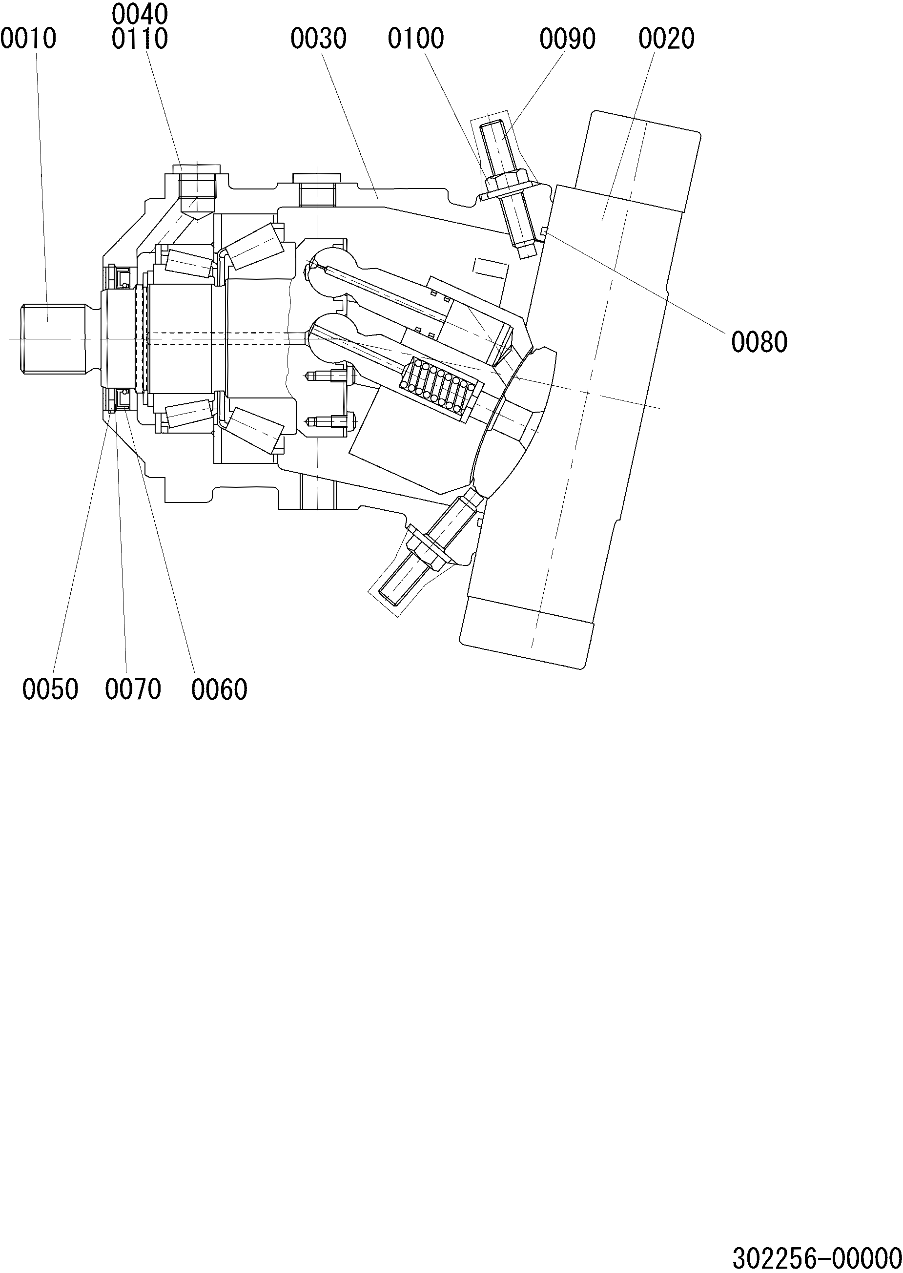 Схема HST PUMP AND MOTOR(UCHIDA)4501- MOTOR AS HITACHI LX20-7