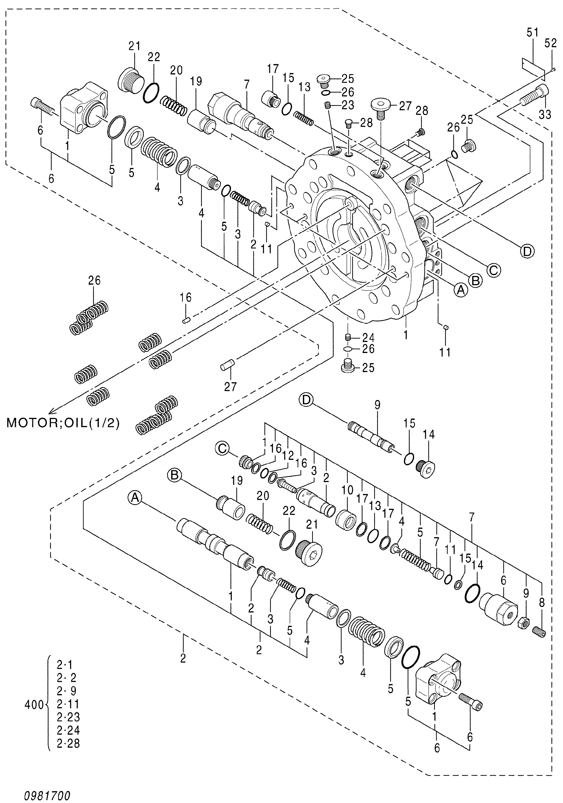 Схема Гидромотор (2/2) HITACHI ZX850-3