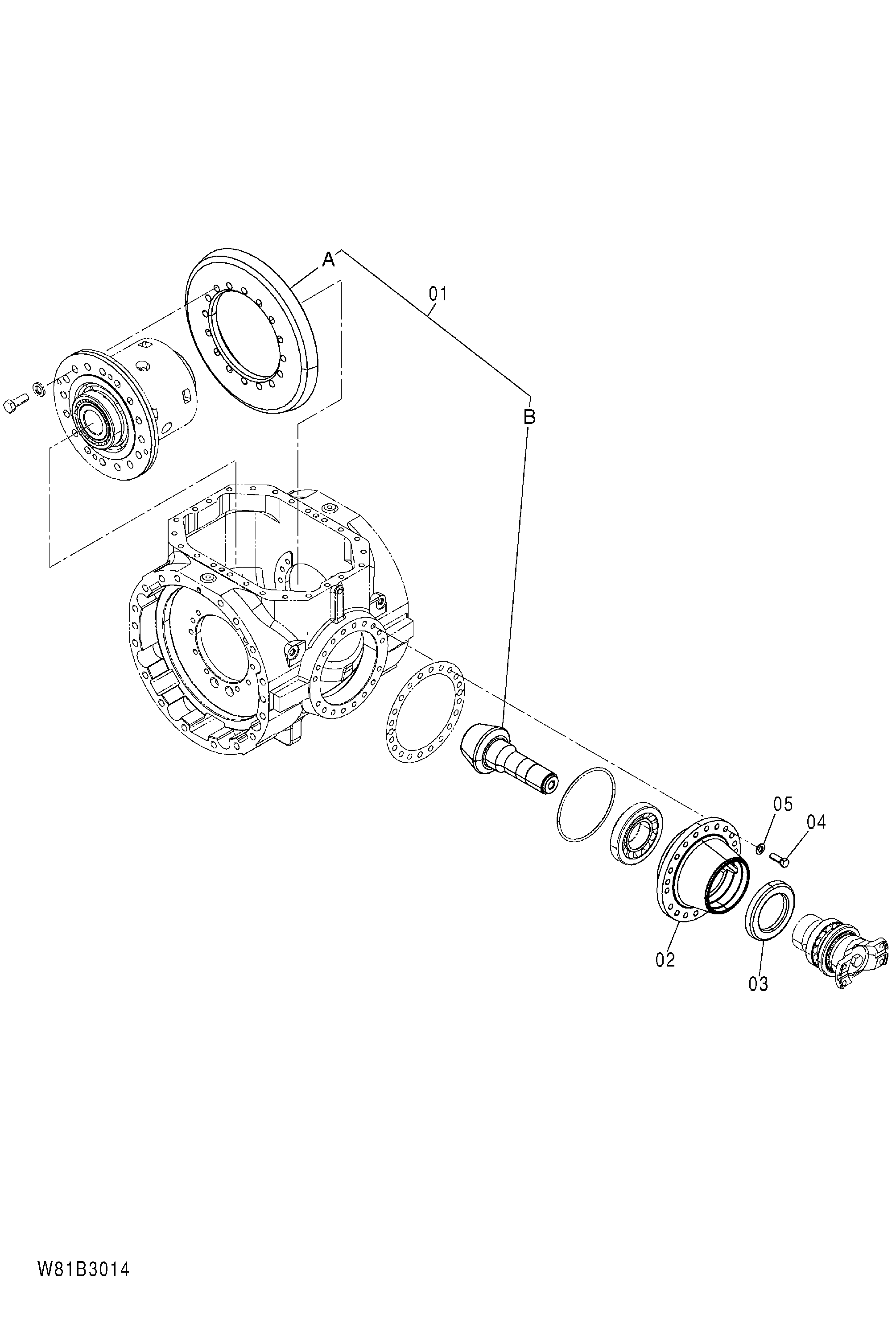 Схема Дифференциал (F) HITACHI ZW150PL