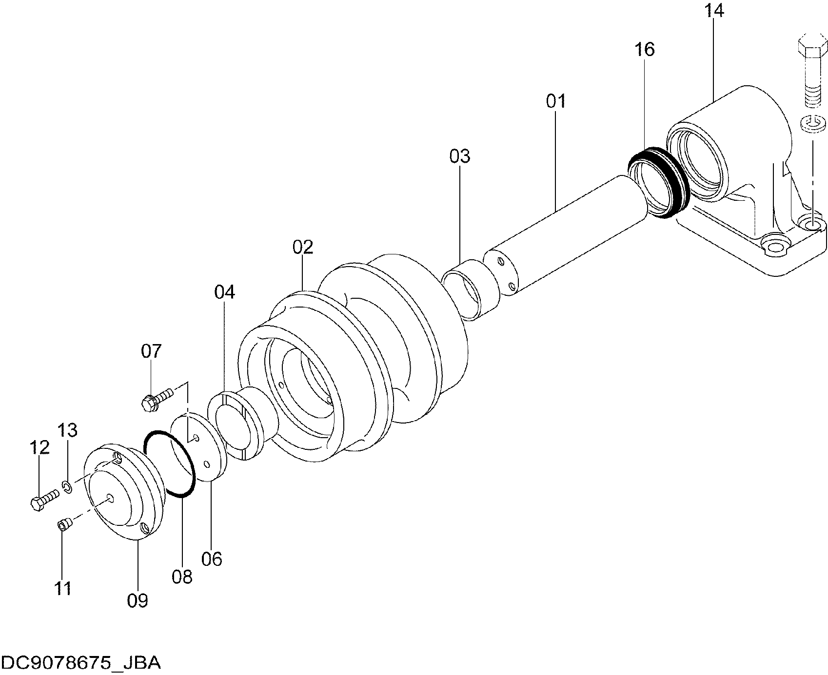 Схема Поддерживающий каток HITACHI ZX670LCH-5G