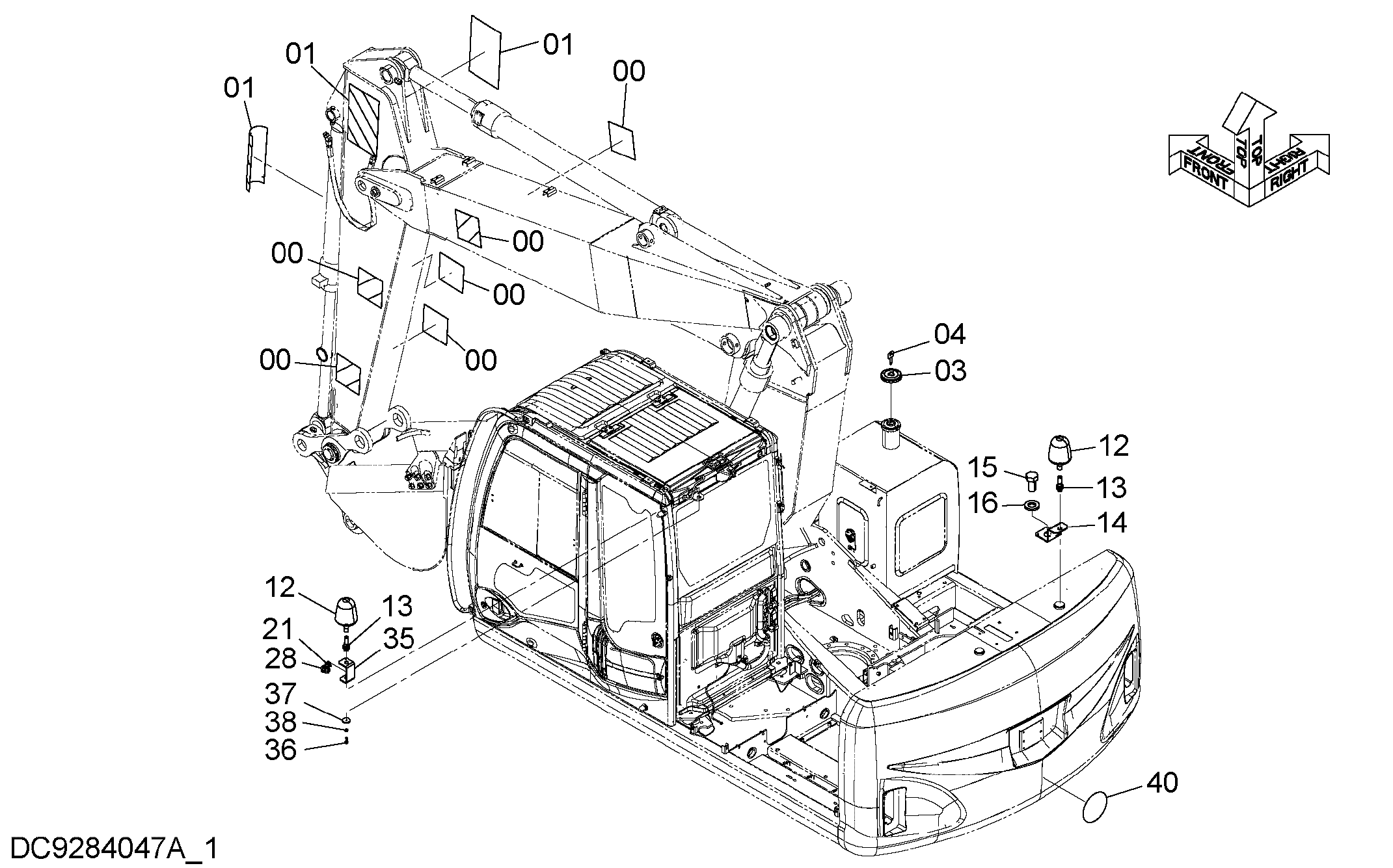 Схема Италй дорожная сертификация детали (1) HITACHI ZX140W-3