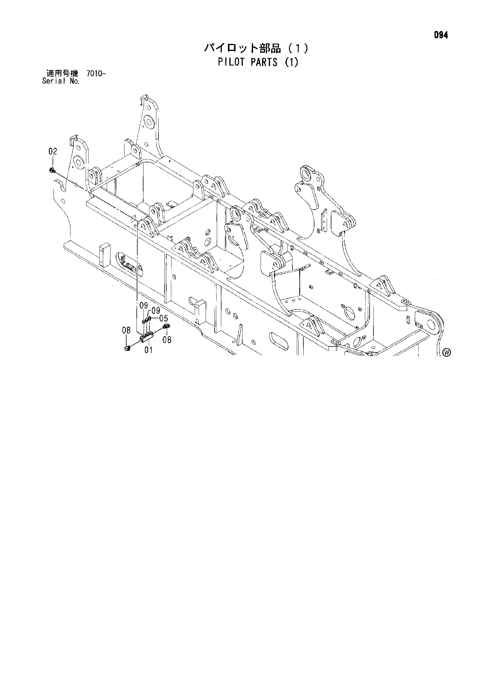 Схема Пилотный детали (1) HITACHI SCX1200-2