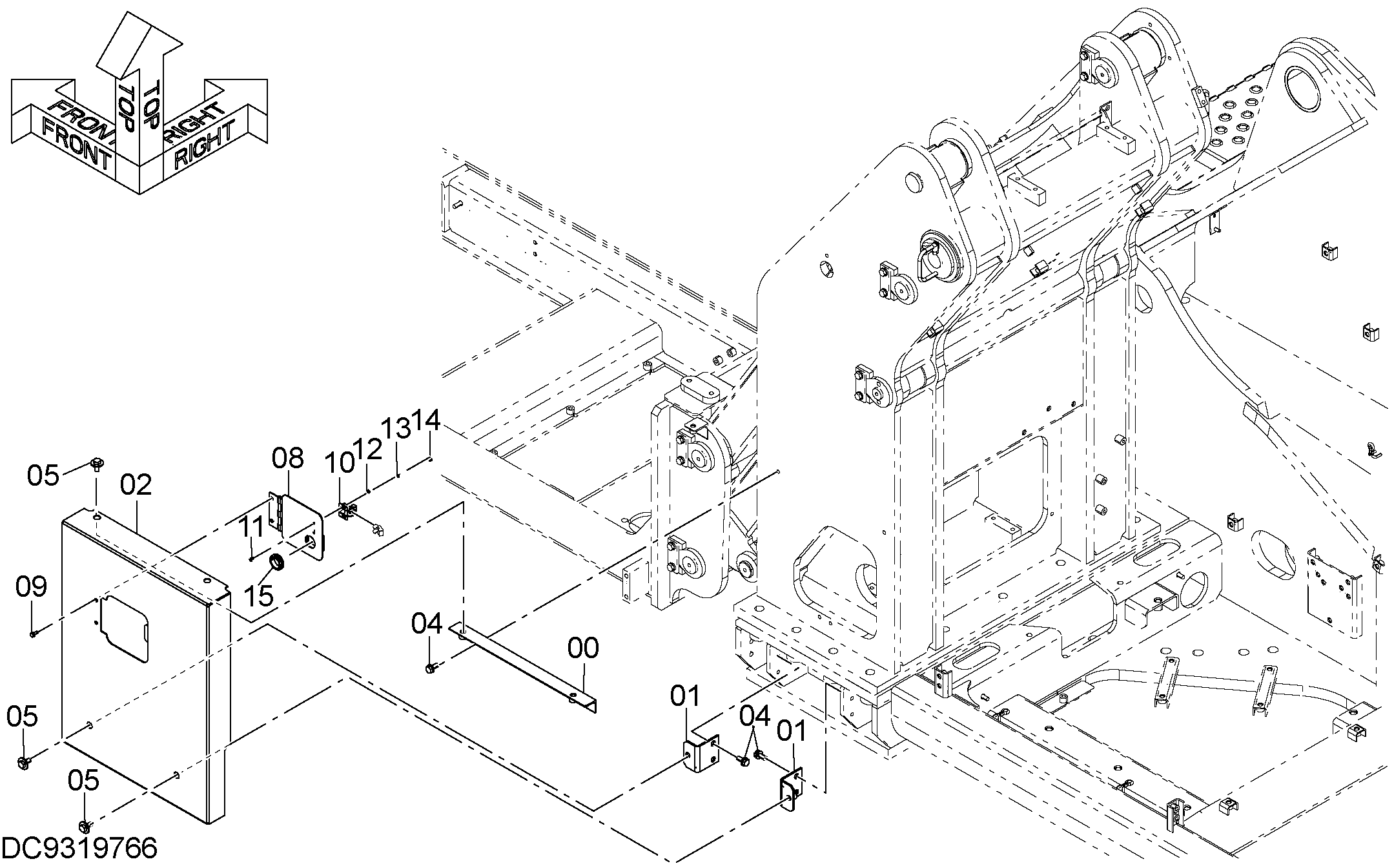 Схема Крышка (башенный) HITACHI ZX330-3